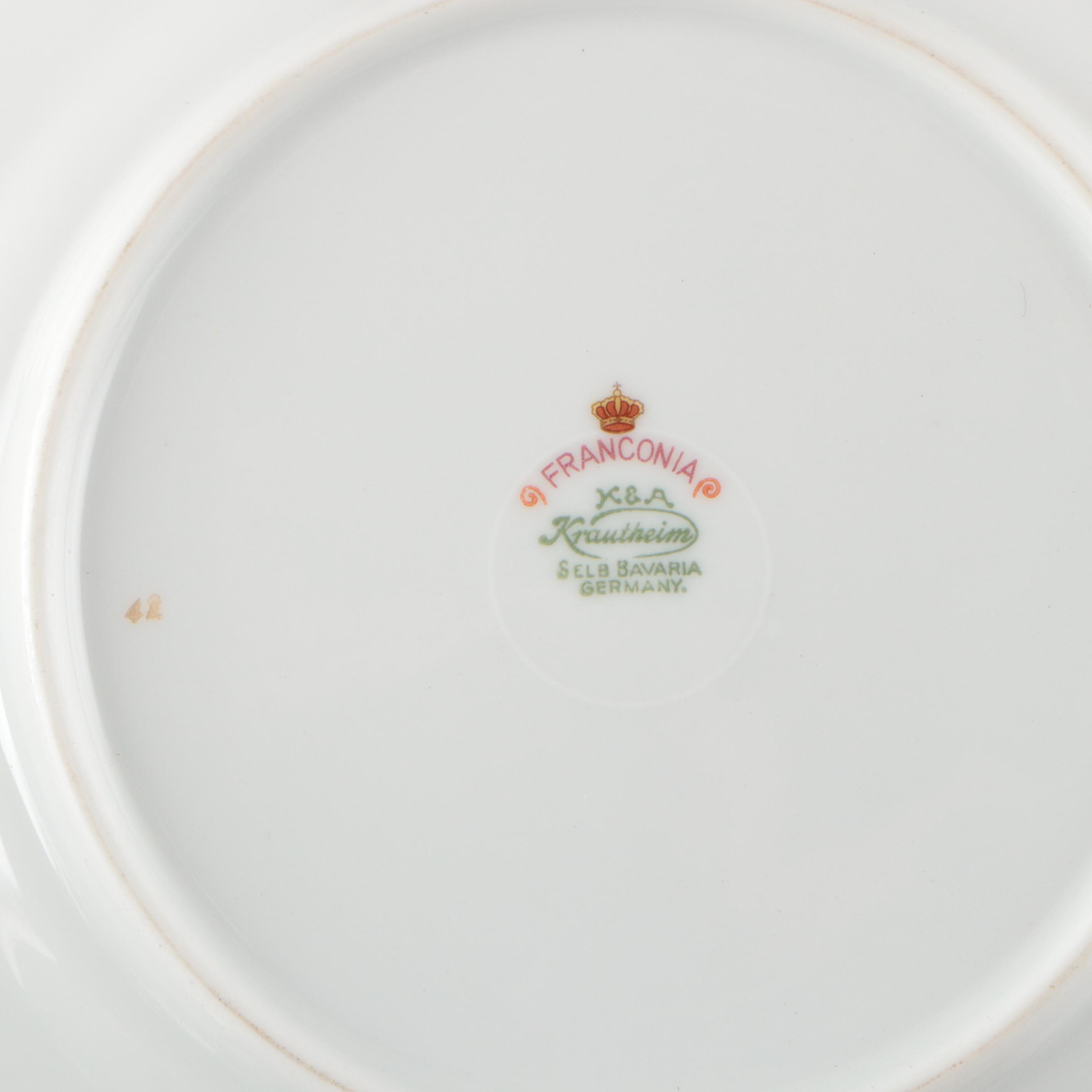 Franconia-Krautheim "Edelweiss" Porcelain Salad Plates and More Porcelain Dishes