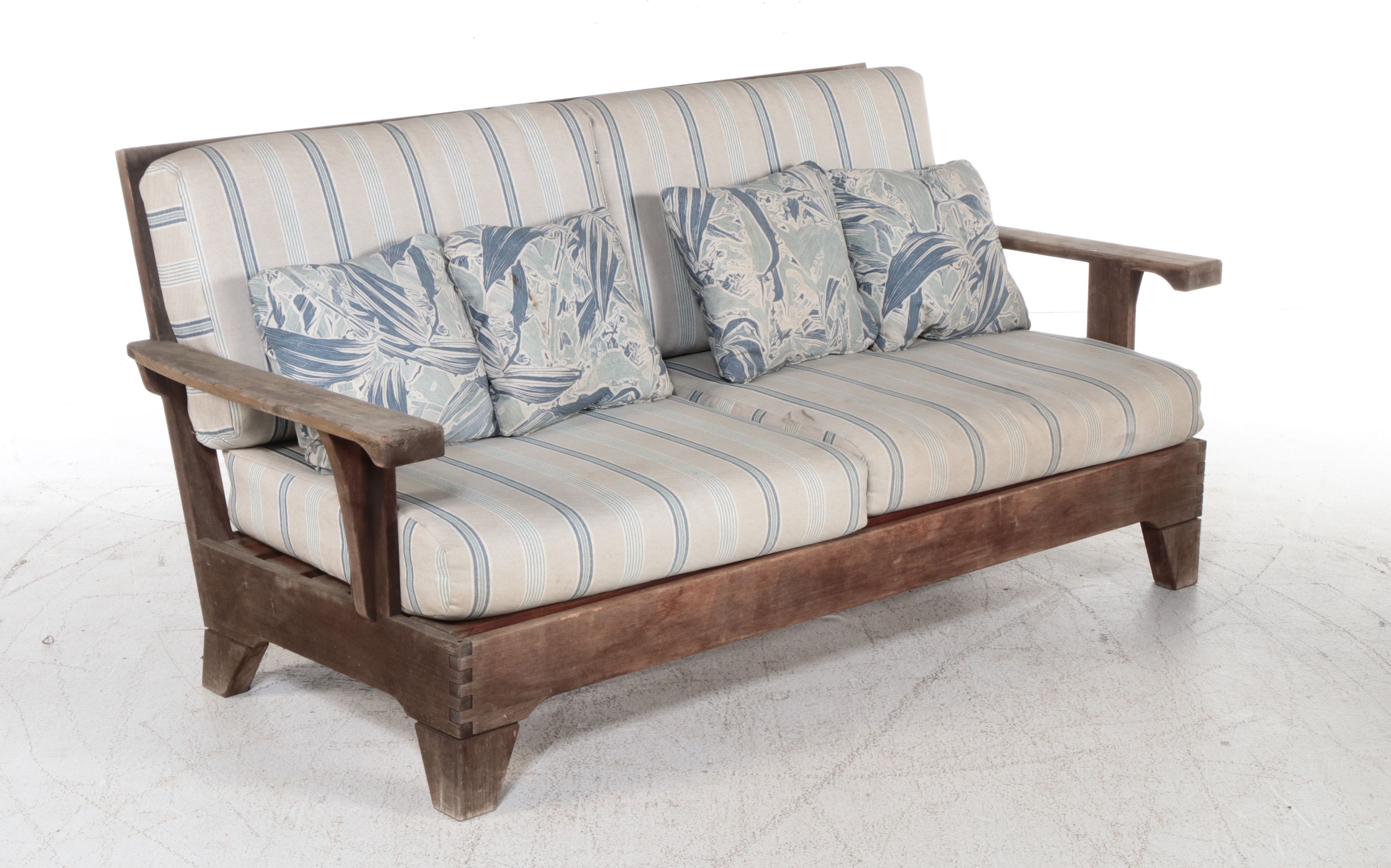 Smith & Hawken Six-Piece Teak Patio Lounge Seating