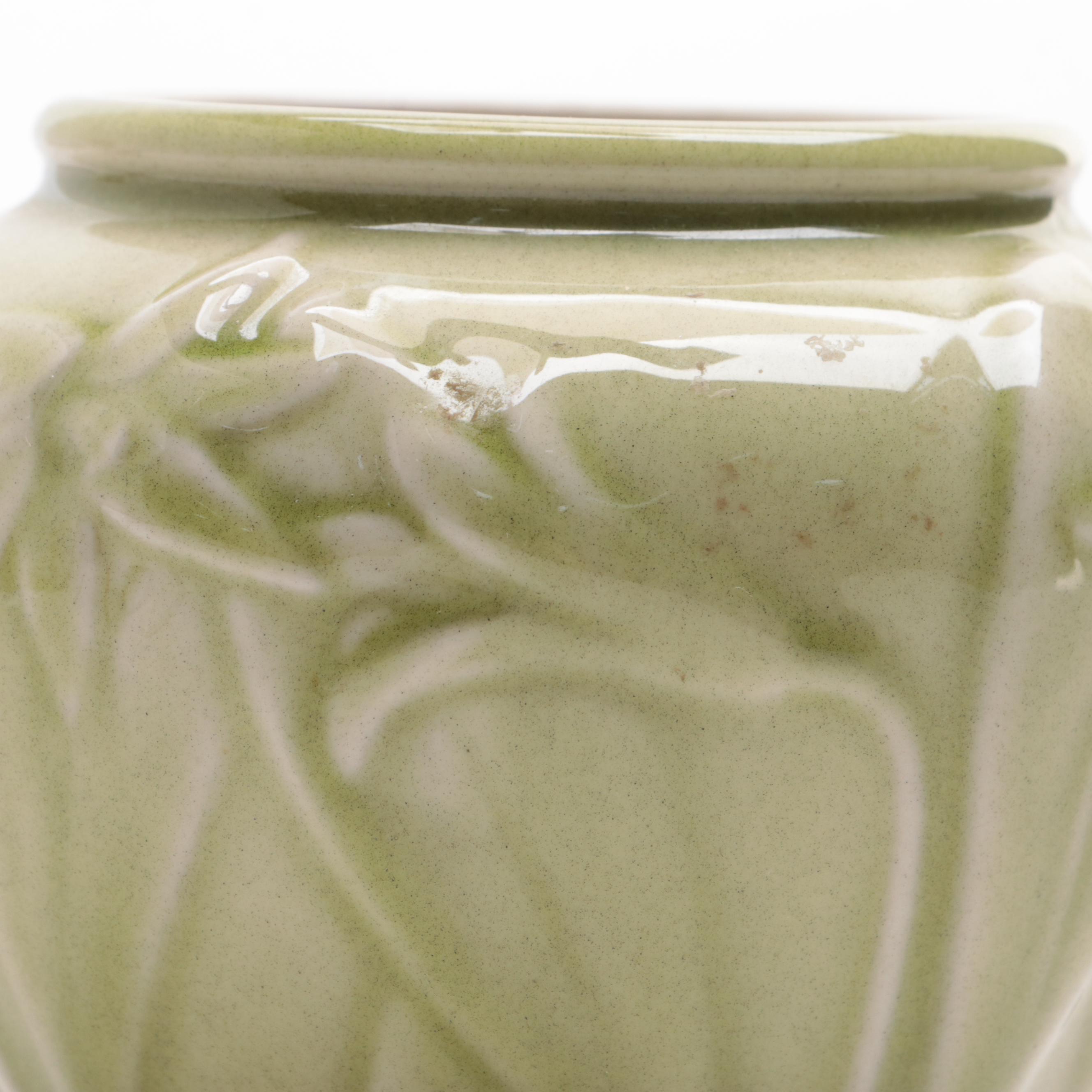 Rookwood Pottery Hand-Painted Dogwood Vase With Daffodil Planter, Ewer