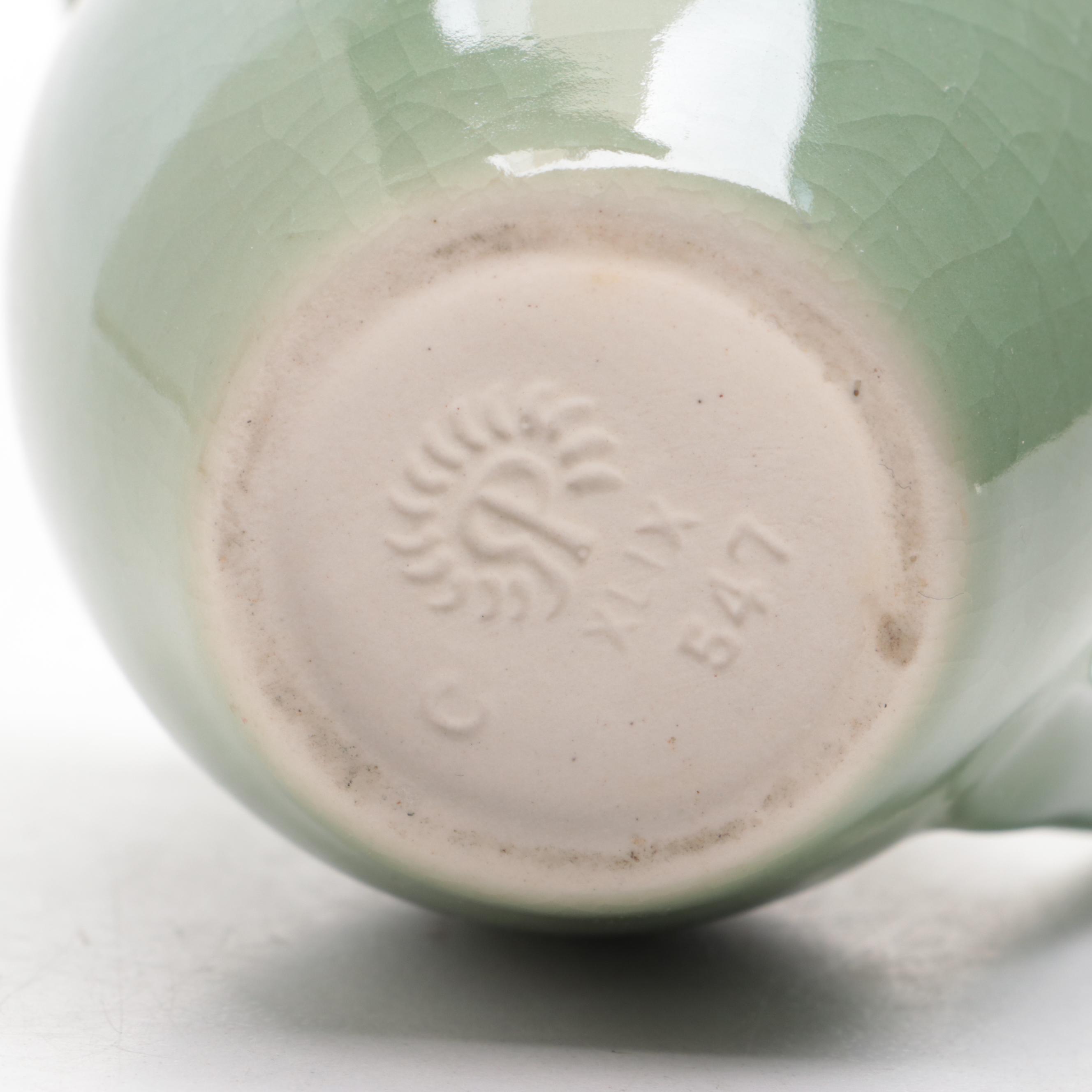 Rookwood Pottery Hand-Painted Dogwood Vase With Daffodil Planter, Ewer