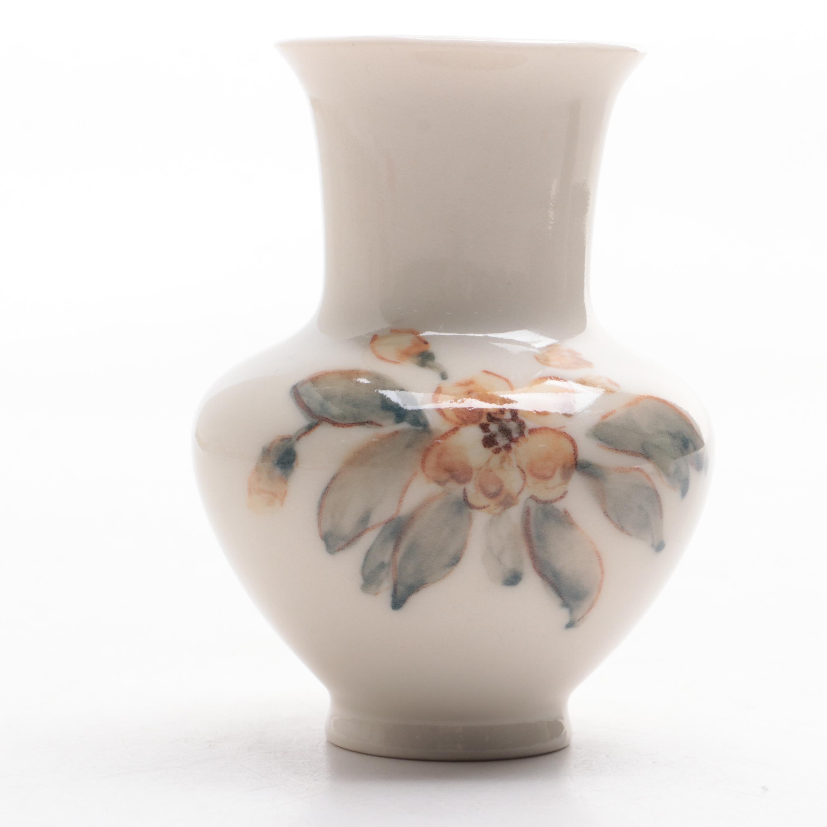 Rookwood Pottery Hand-Painted Dogwood Vase With Daffodil Planter, Ewer