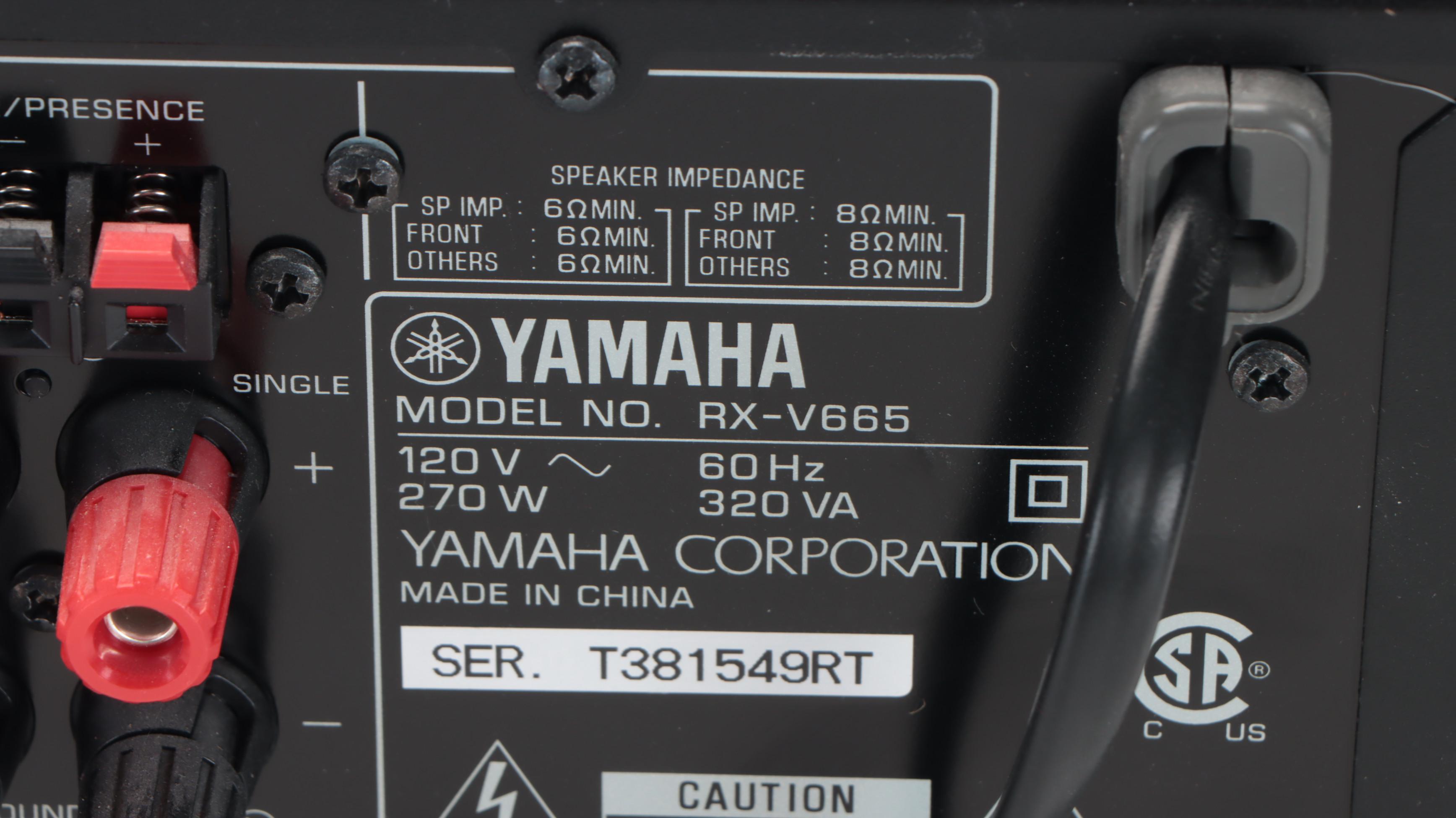 Yamaha RX-V665 Sound AV Receiver with Bose Acoustimass System and Speakers