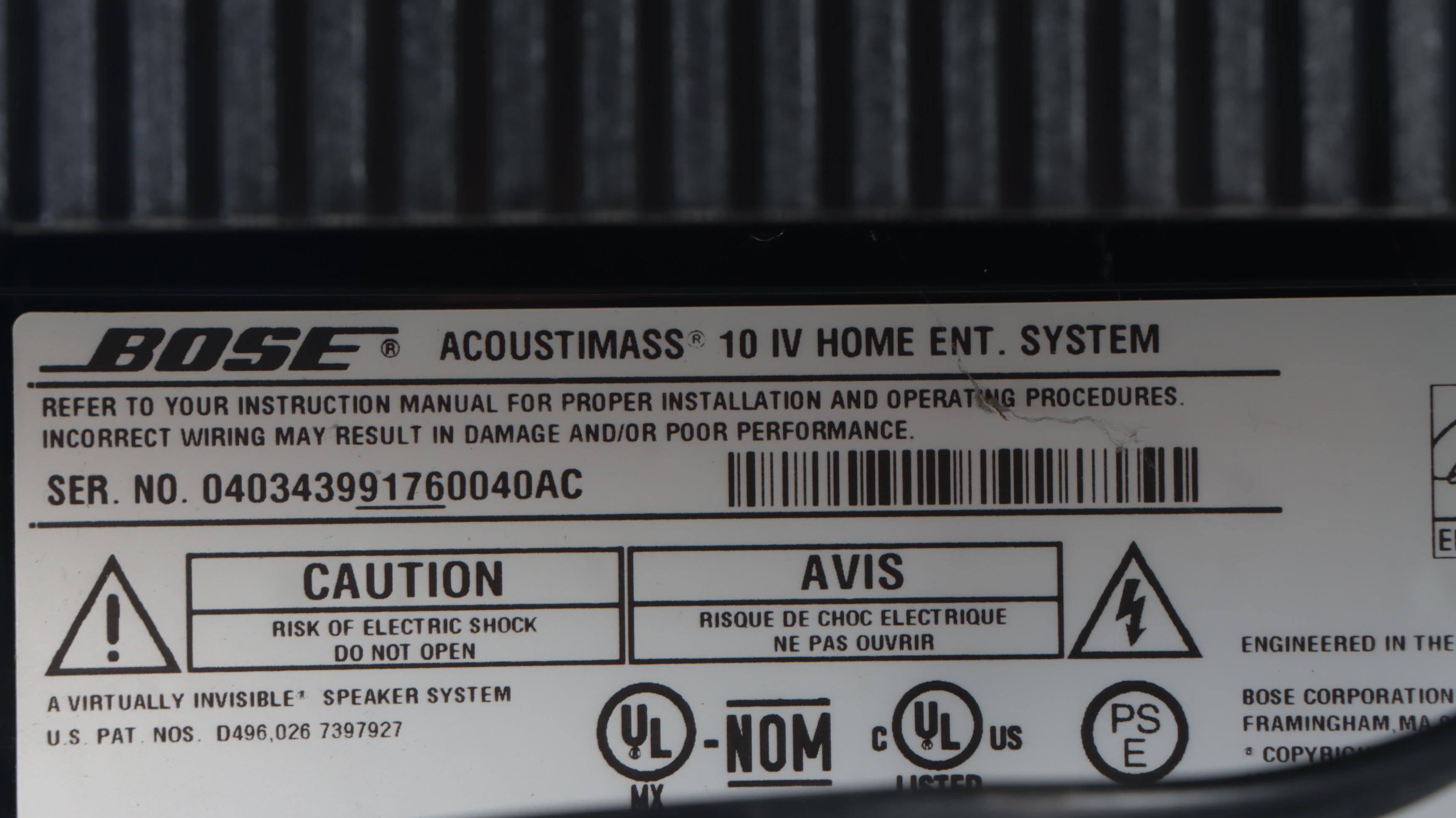 Yamaha RX-V665 Sound AV Receiver with Bose Acoustimass System and Speakers