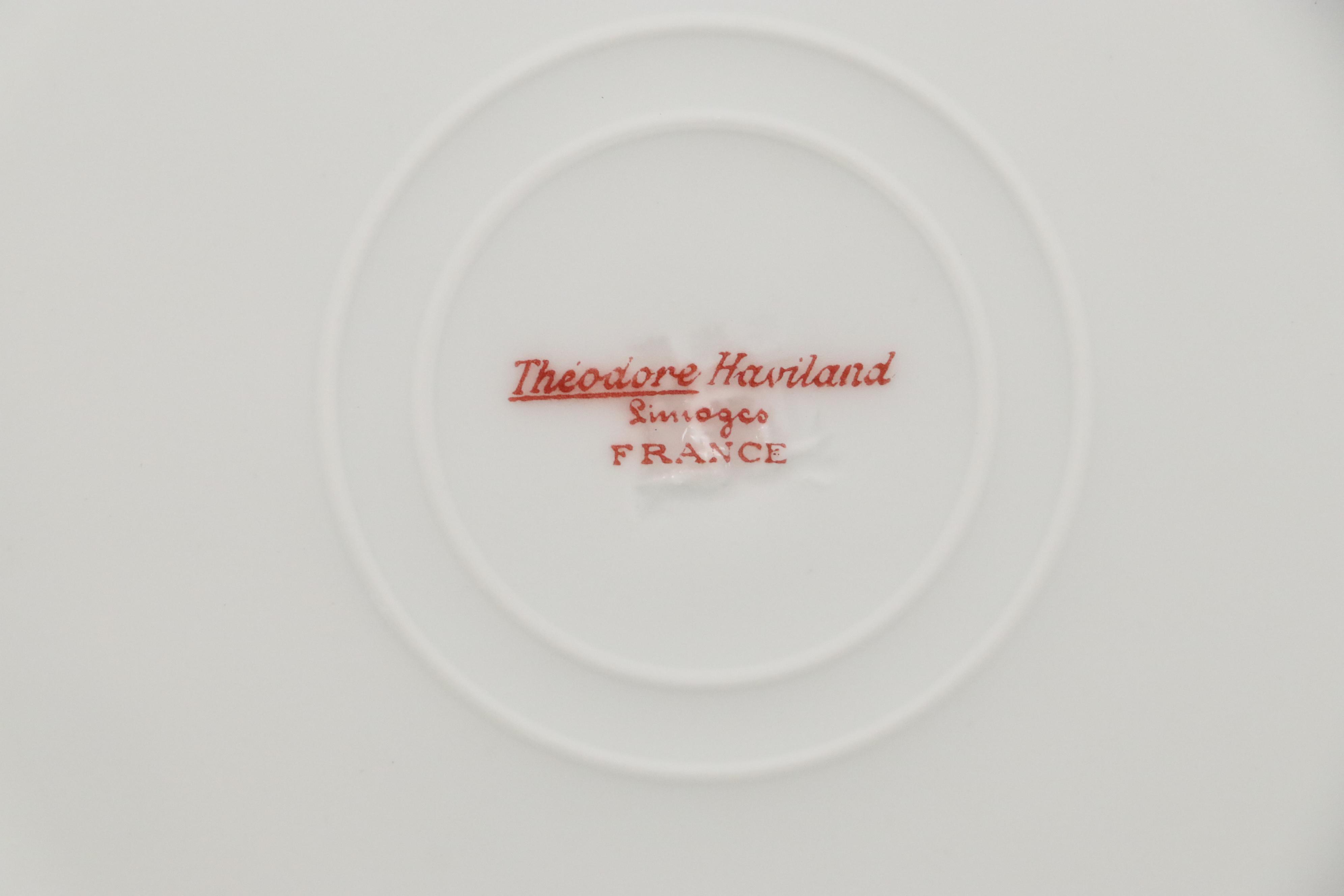 Theodore Haviland and Noritake Porcelain Dinnerware with Floral Motifs