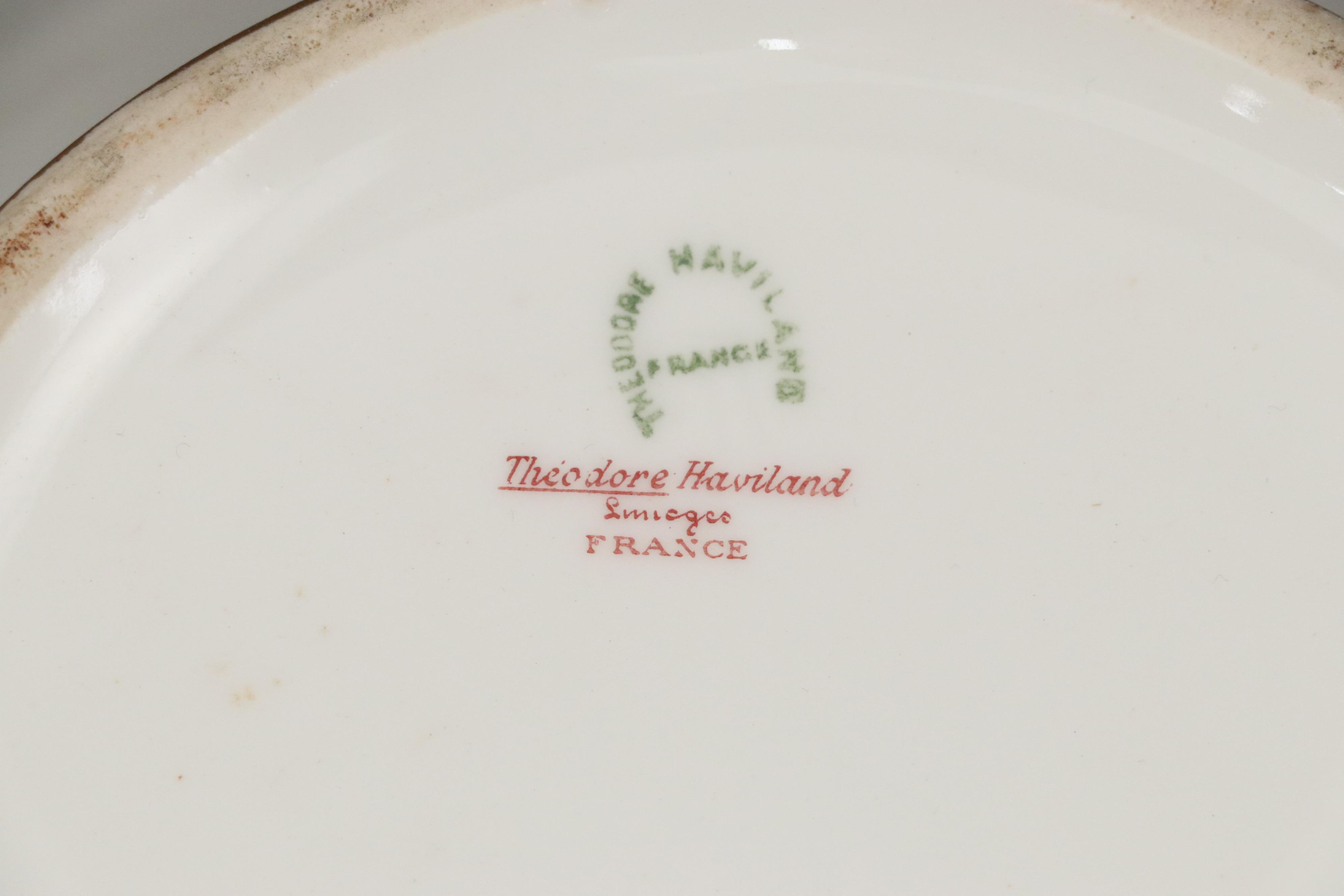 Theodore Haviland and Noritake Porcelain Dinnerware with Floral Motifs