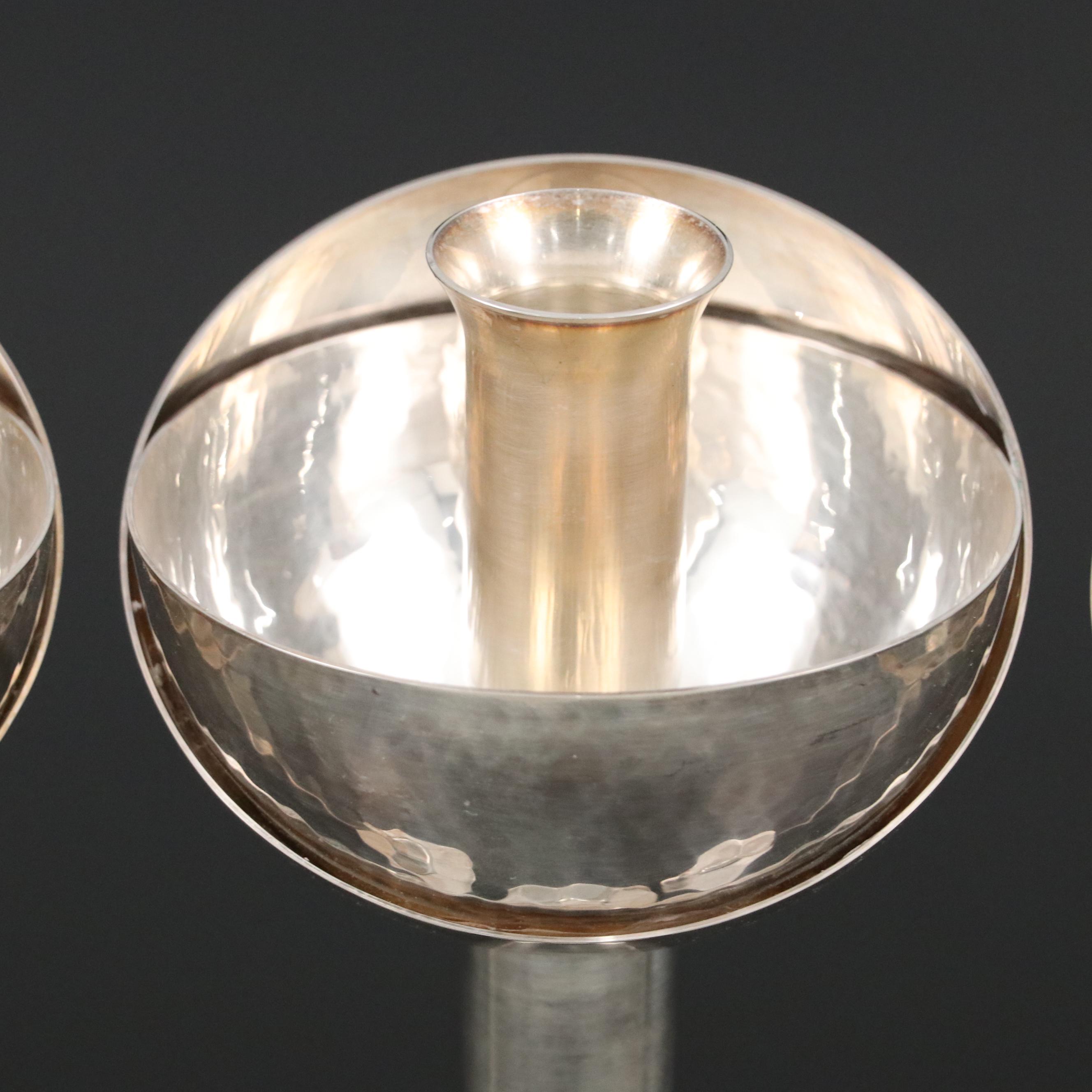 David Palterer for Swid Powell Modern Silver Plate Candlesticks