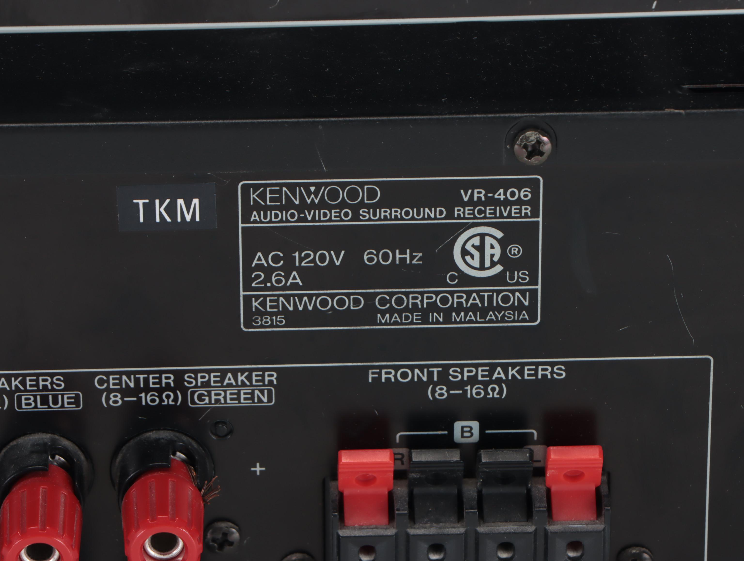 Kenwood Multiple CD Player, Speakers, Cassette Player, and Audio-Video Receiver