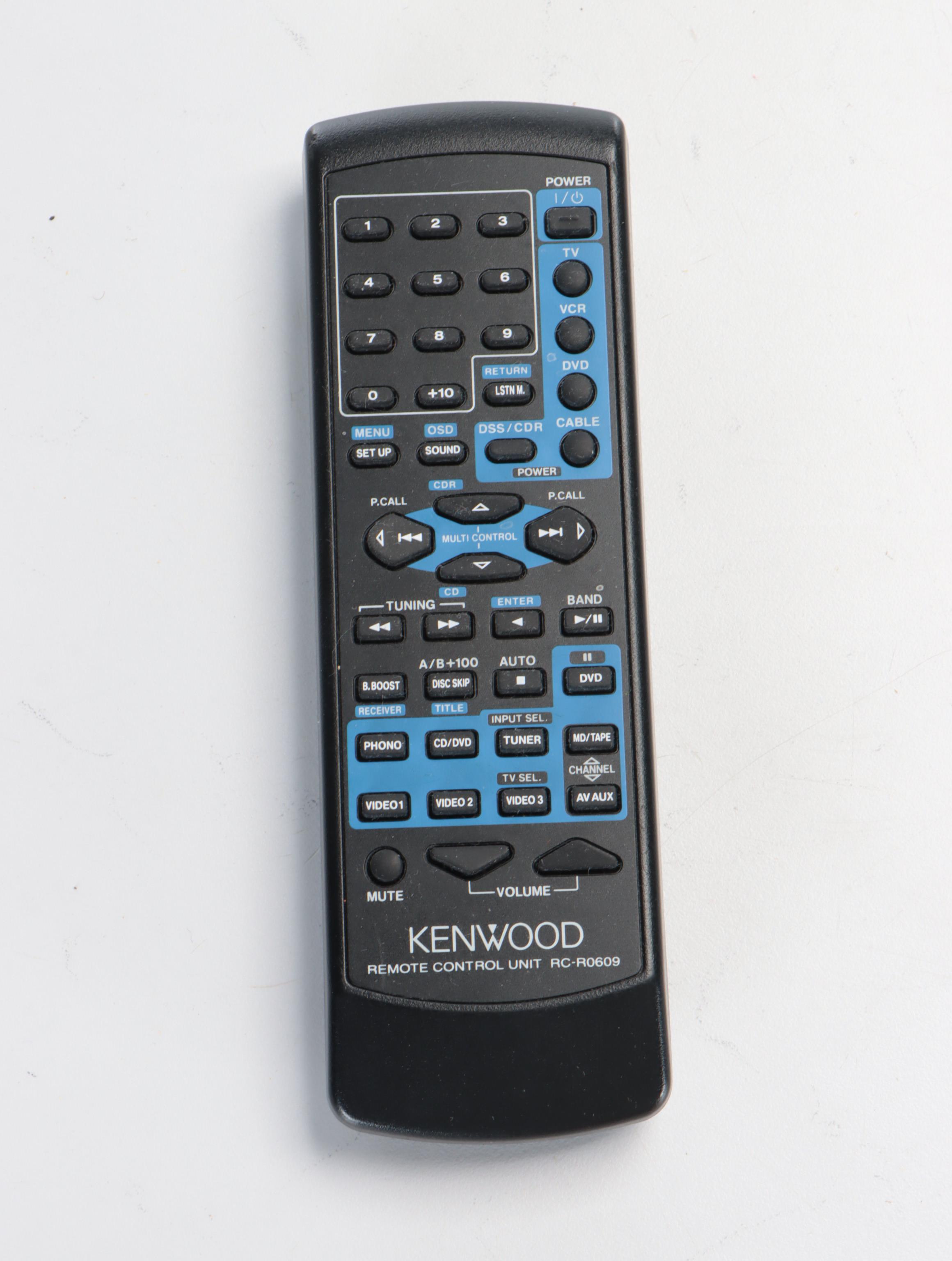 Kenwood Multiple CD Player, Speakers, Cassette Player, and Audio-Video Receiver