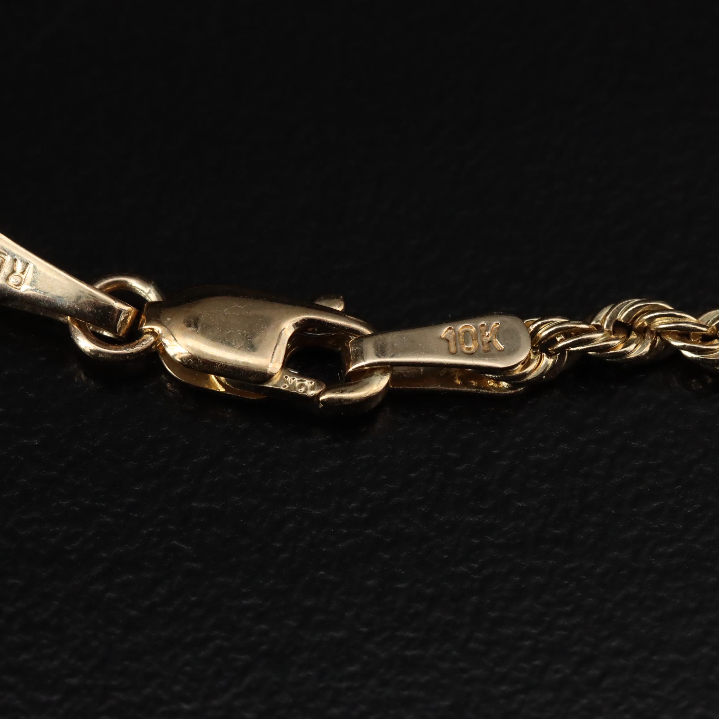 10K Heart Lariat Necklace