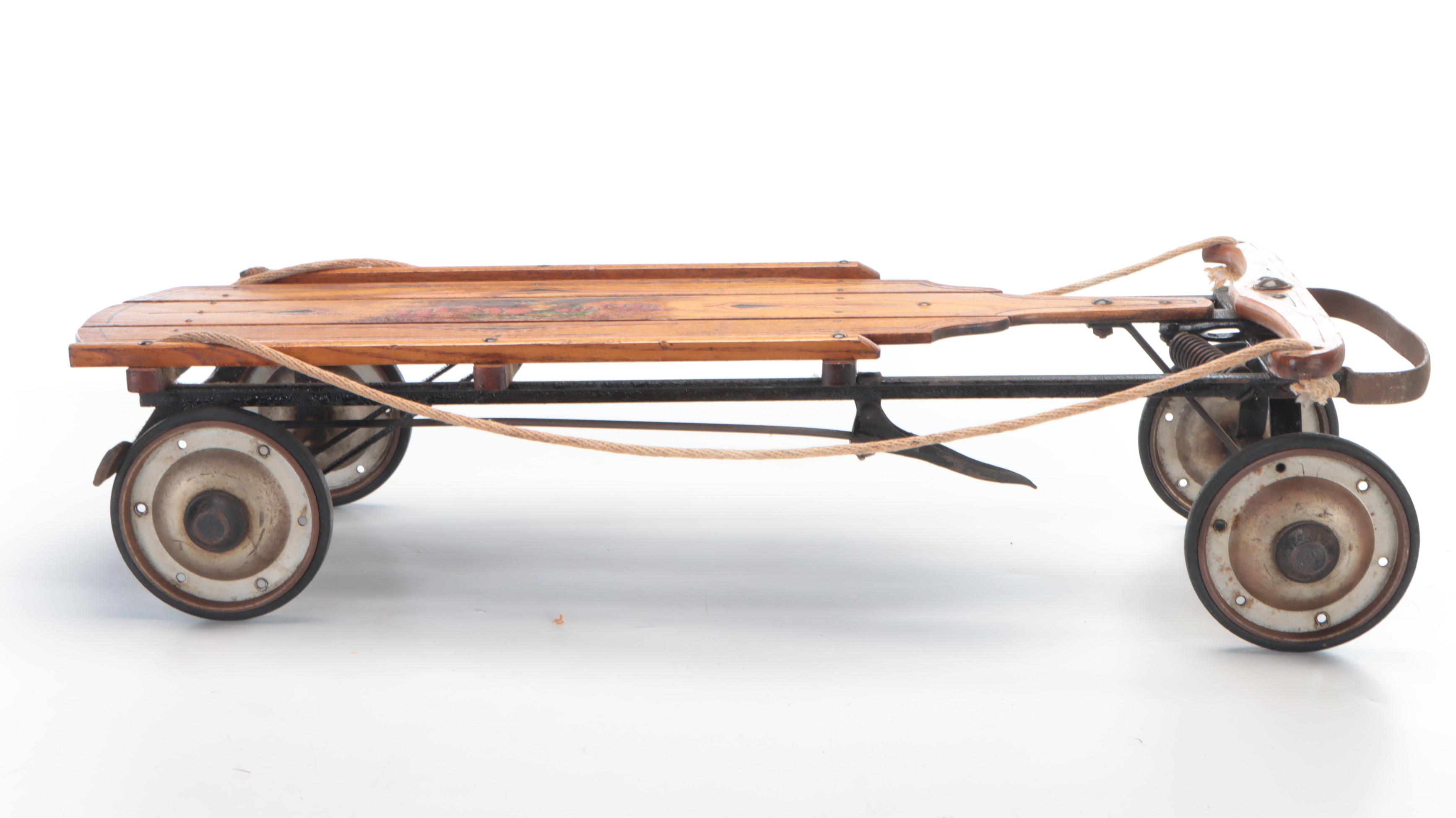 S.L. Allen & Co. Finished Wood and Metal Toboggan