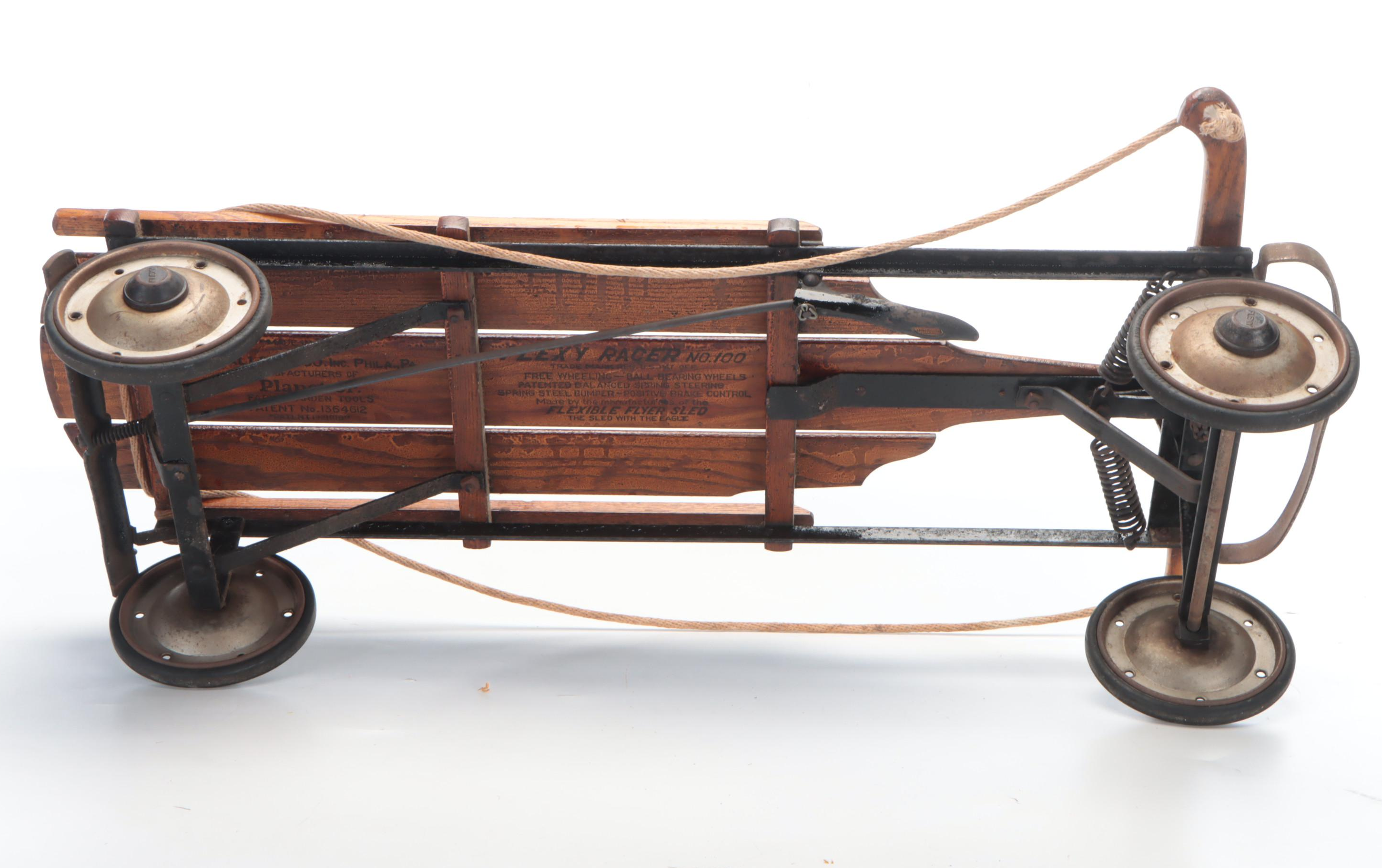 S.L. Allen & Co. Finished Wood and Metal Toboggan