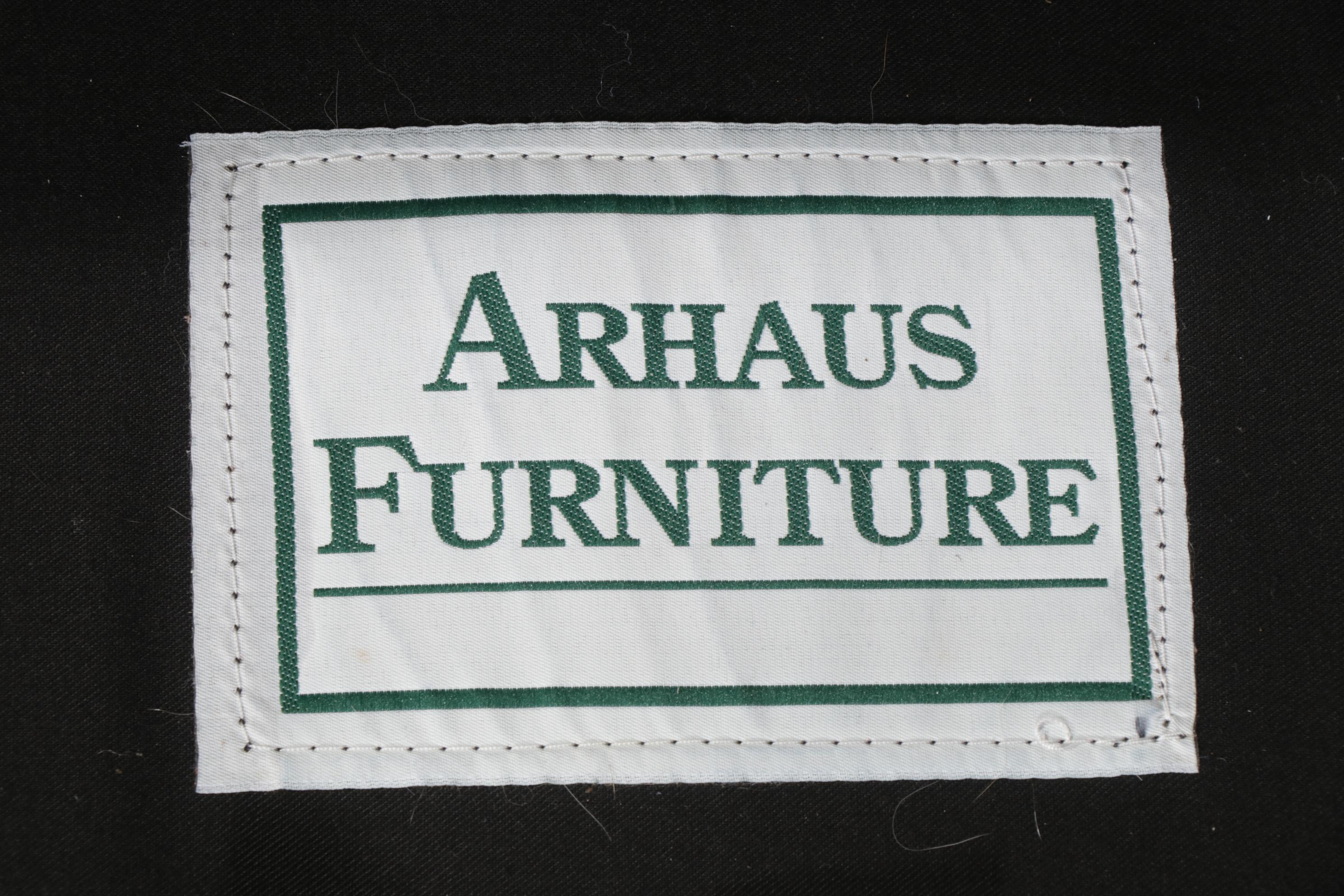 Arhaus Two-Piece Leather Roll-Arm Sectional Sofa