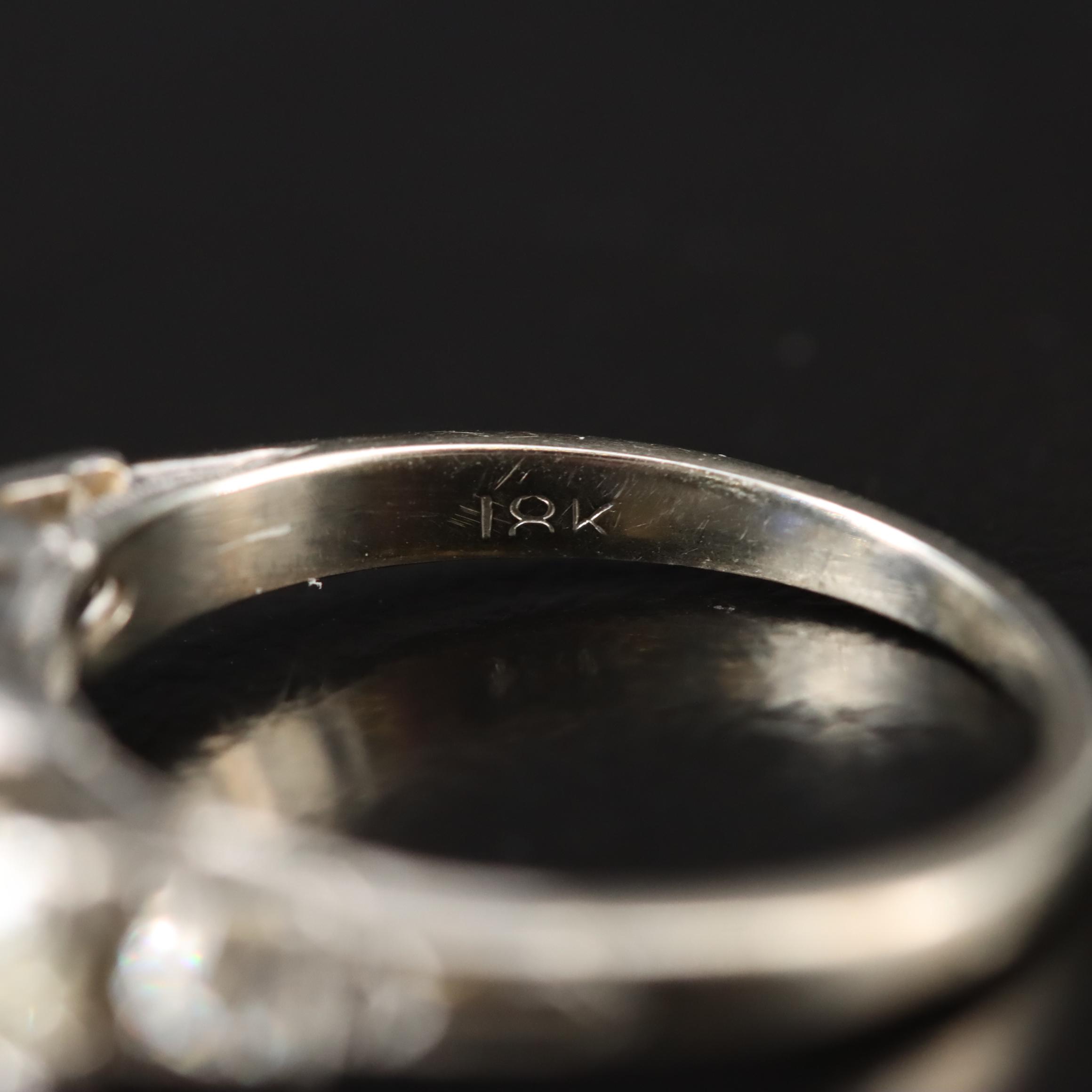 Art Deco 18K Sapphire and Diamond Ring