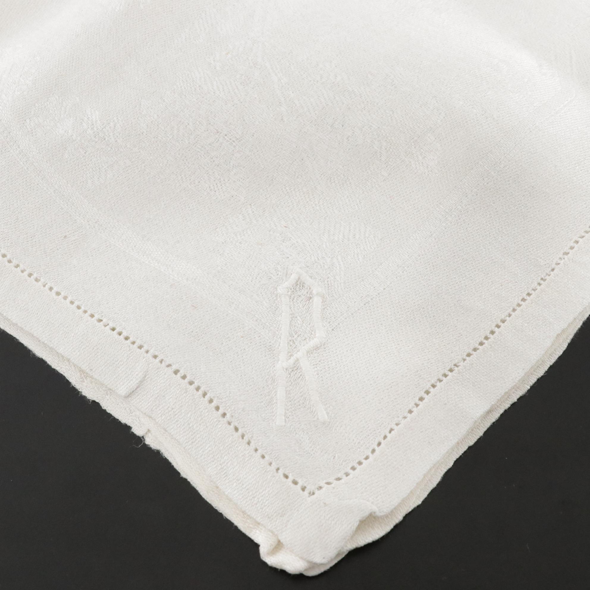 Ecru Table Linen Collection Features Coordinating Items, Some Monograms
