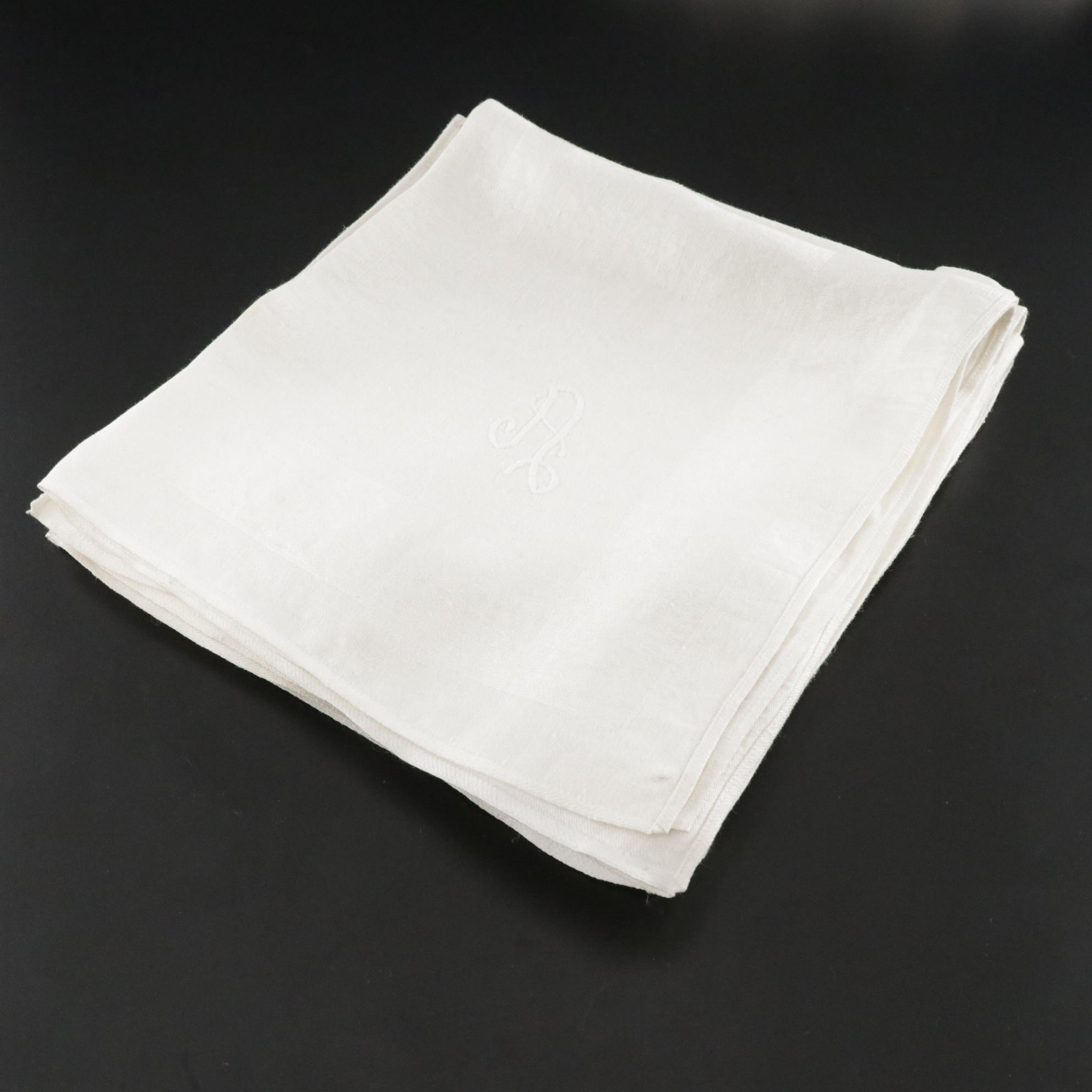 Ecru Table Linen Collection Features Coordinating Items, Some Monograms