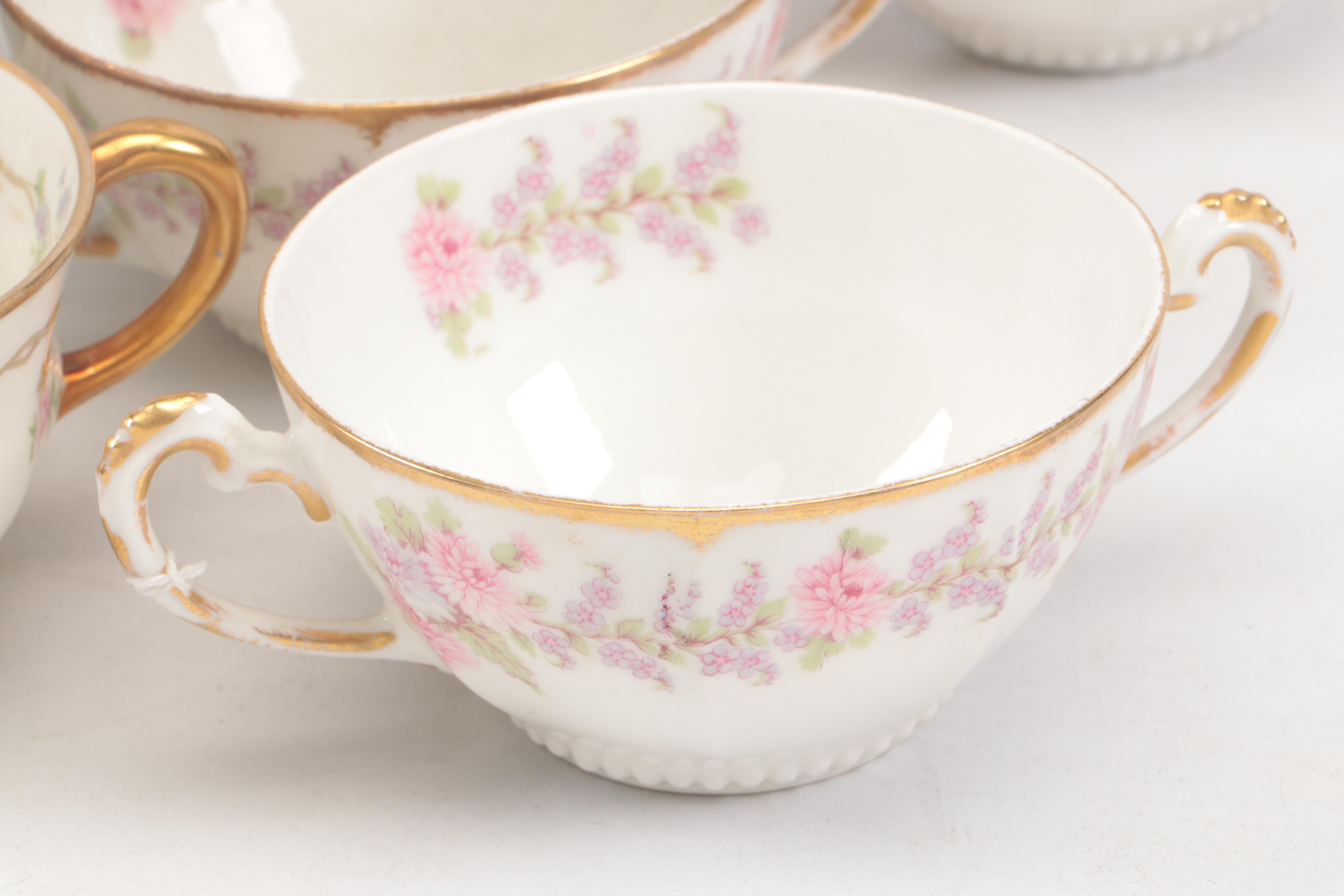 Elite with Other Limoges and Porcelain Flower Pattern Dinner and Serveware