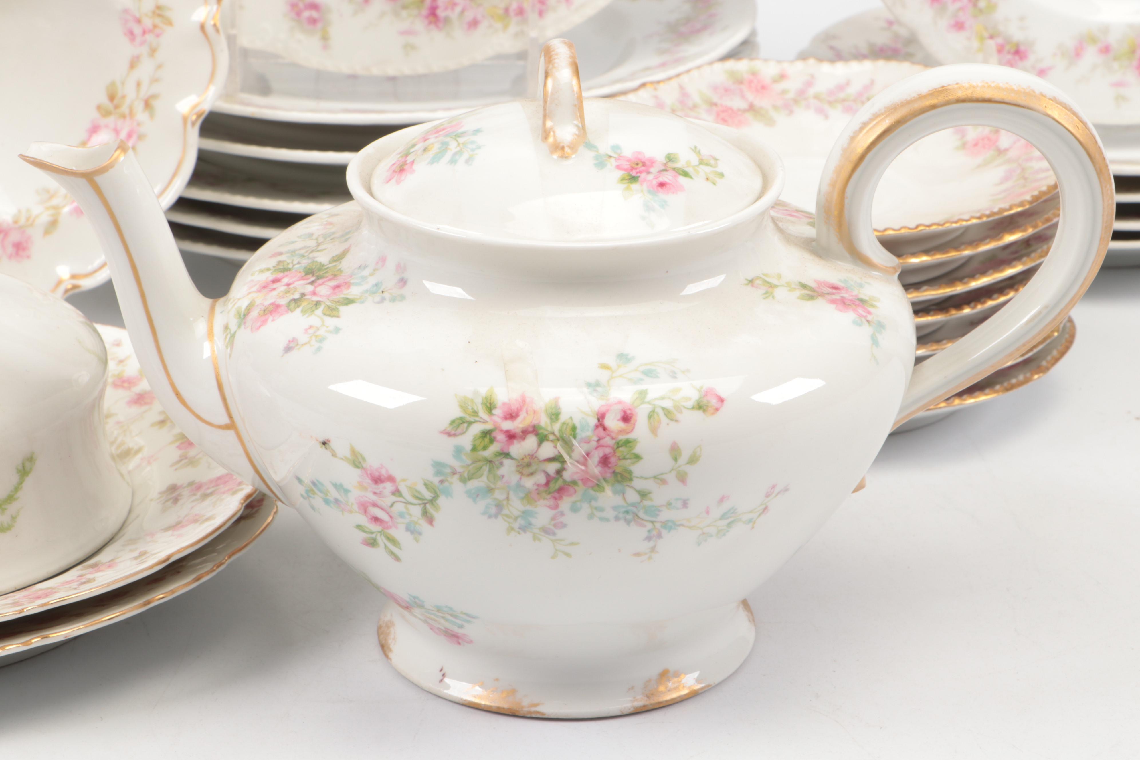 Elite with Other Limoges and Porcelain Flower Pattern Dinner and Serveware