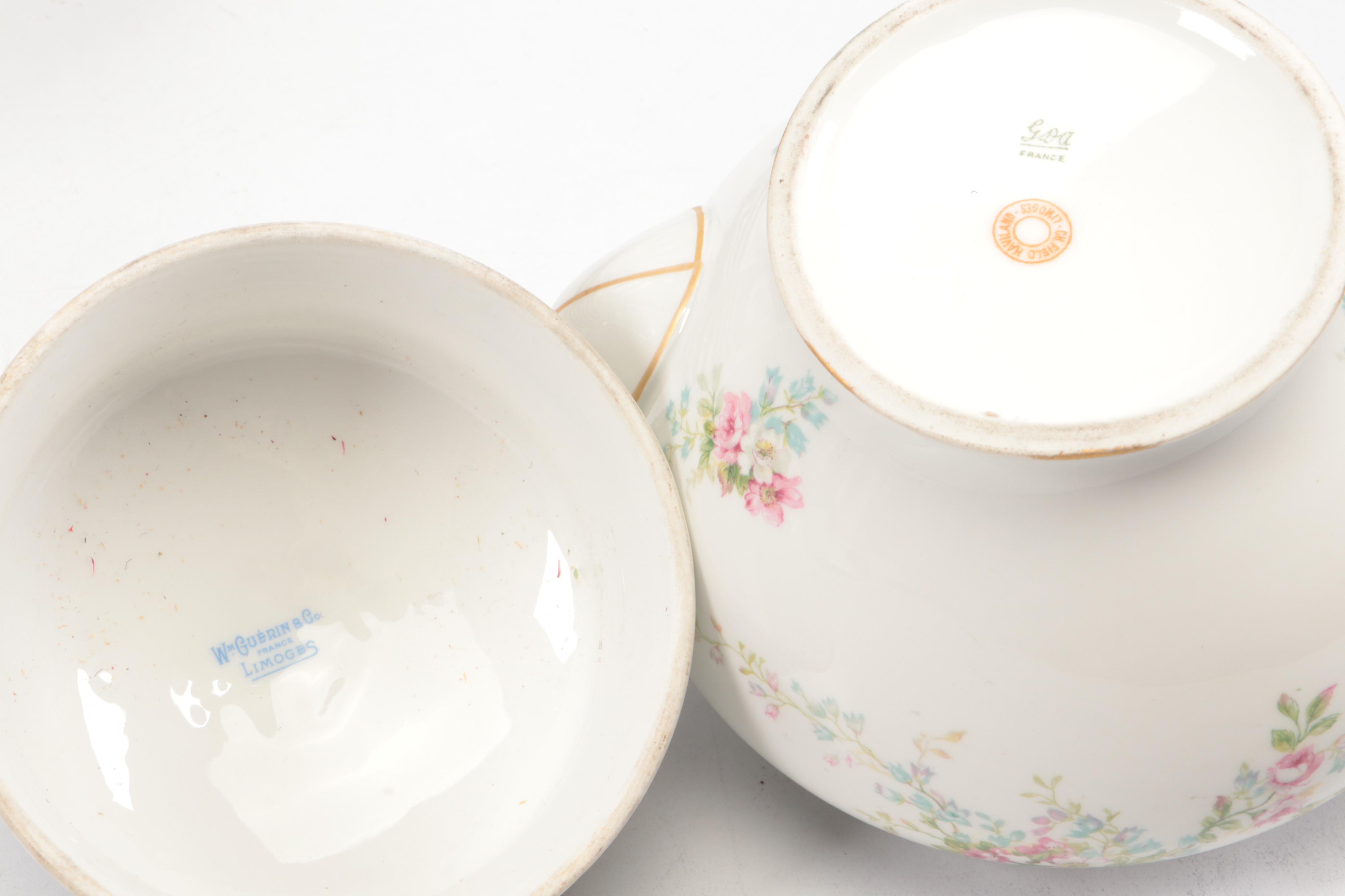 Elite with Other Limoges and Porcelain Flower Pattern Dinner and Serveware