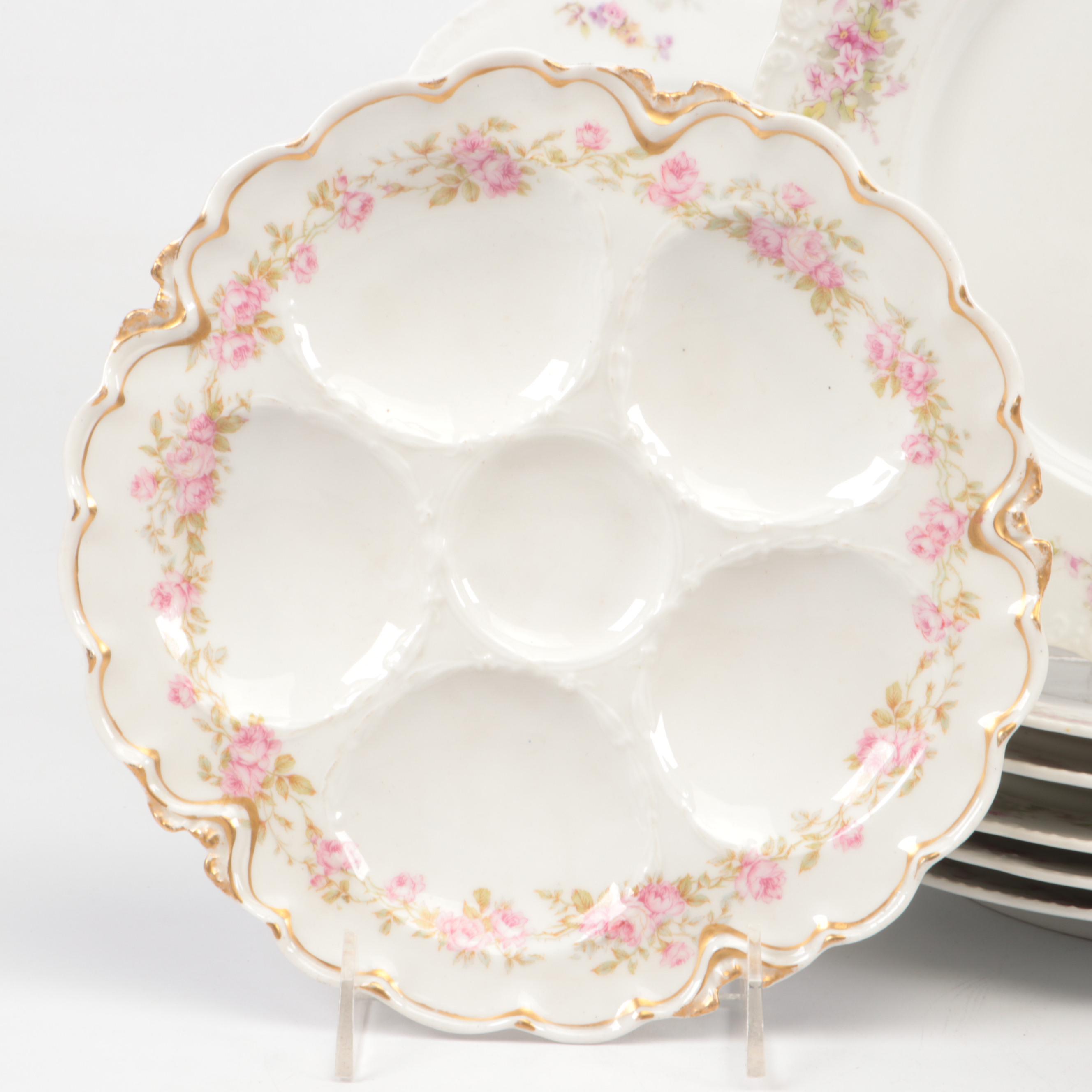 Elite with Other Limoges and Porcelain Flower Pattern Dinner and Serveware