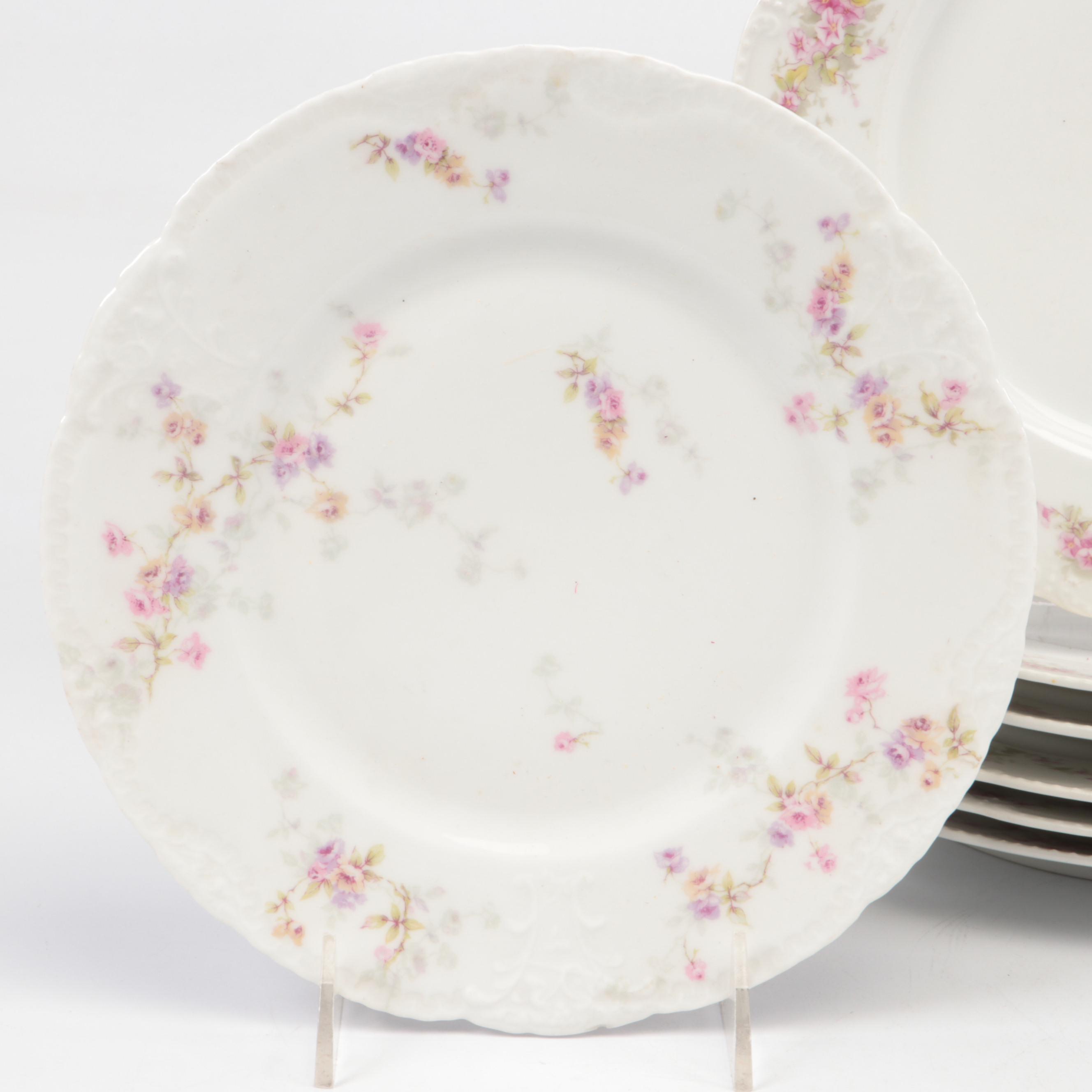 Elite with Other Limoges and Porcelain Flower Pattern Dinner and Serveware