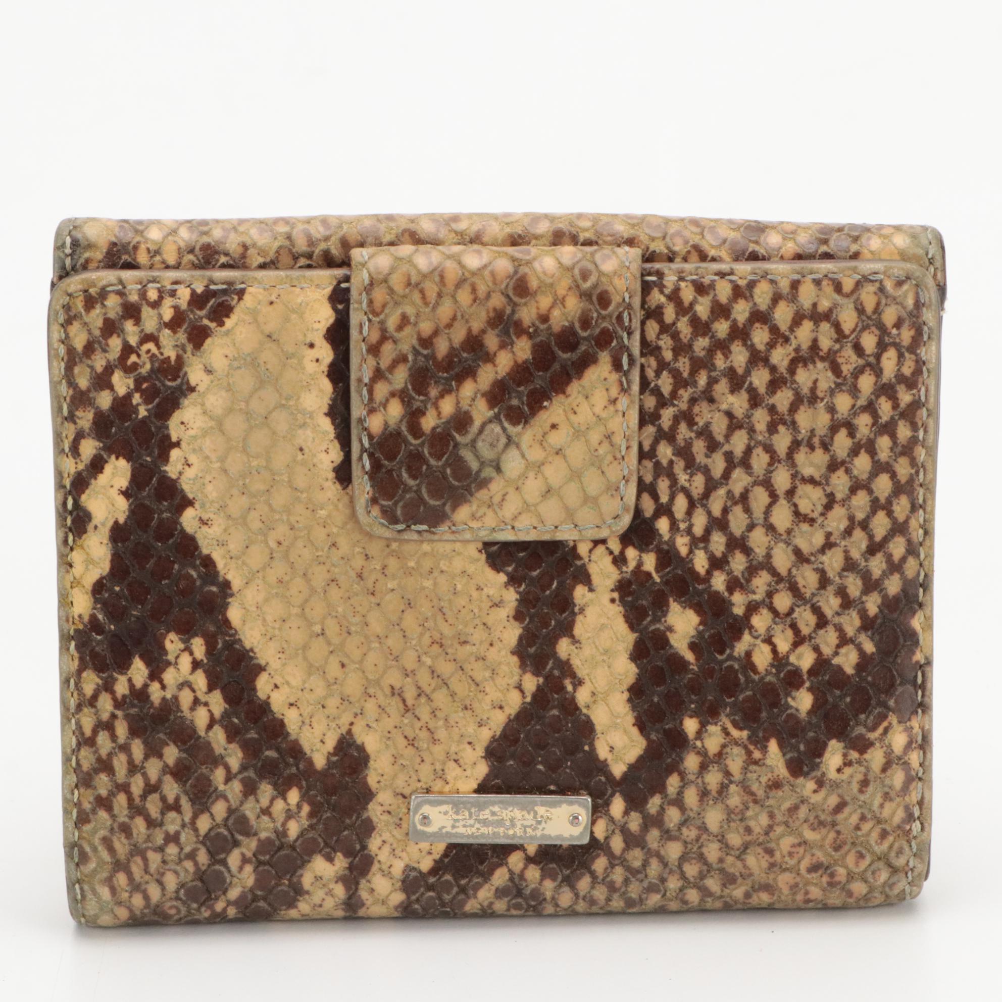 Kate Spade Animal Print Tote, Bifold Wallets and Coin Pouch in Leather & Canvas