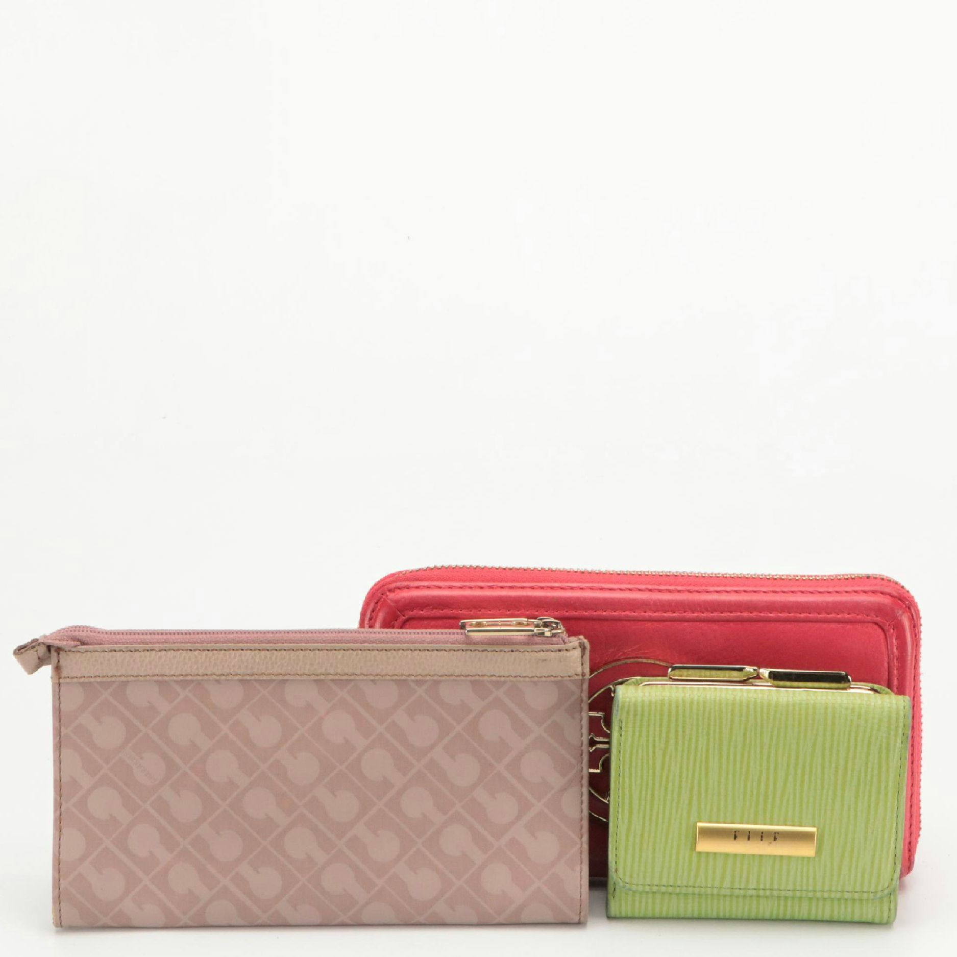 Tory Burch Zip Wallet, Gherardini Long Zip Wallet & Elle Compact Wallet