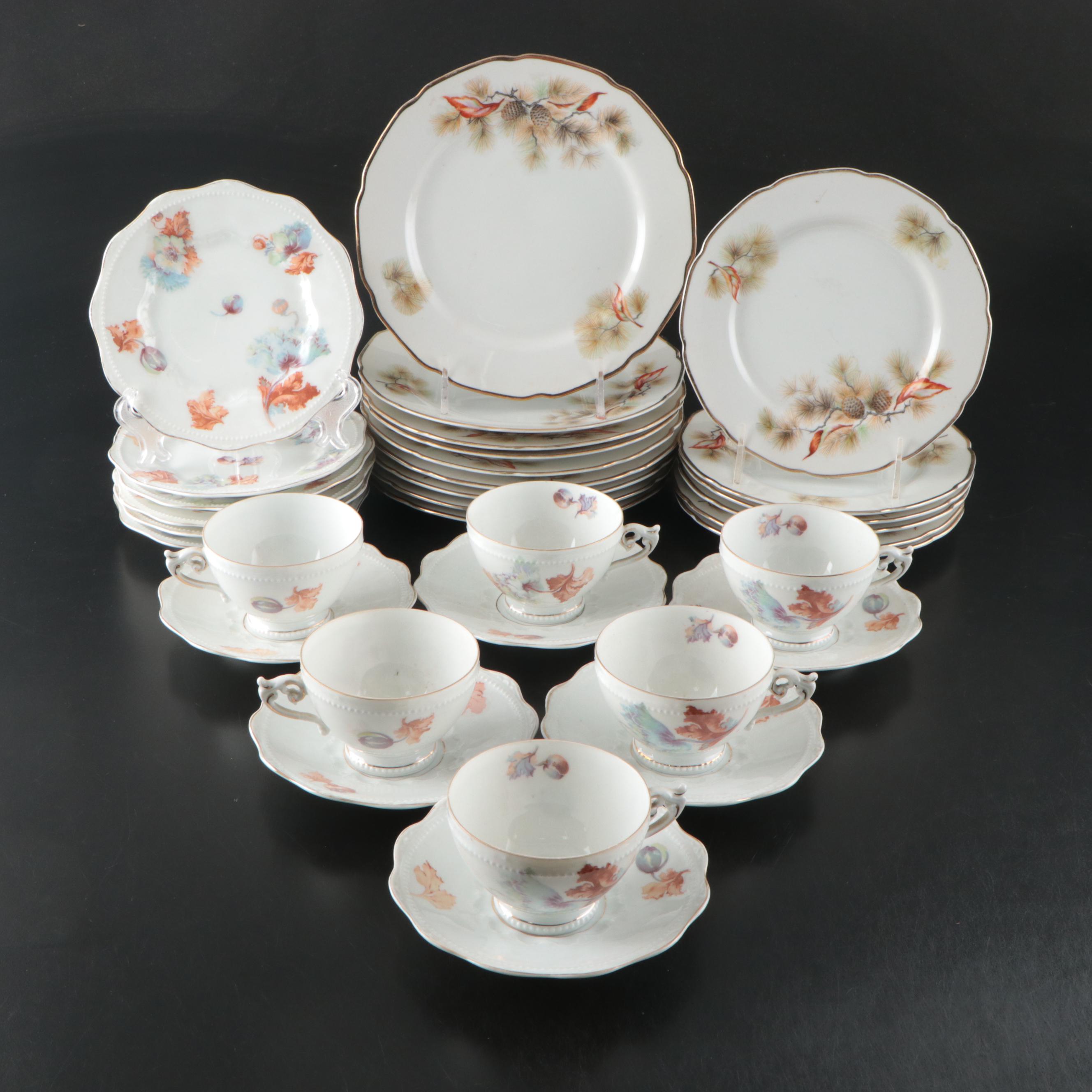 Hermann Ohme Dessert Set with Other Porcelain Plates