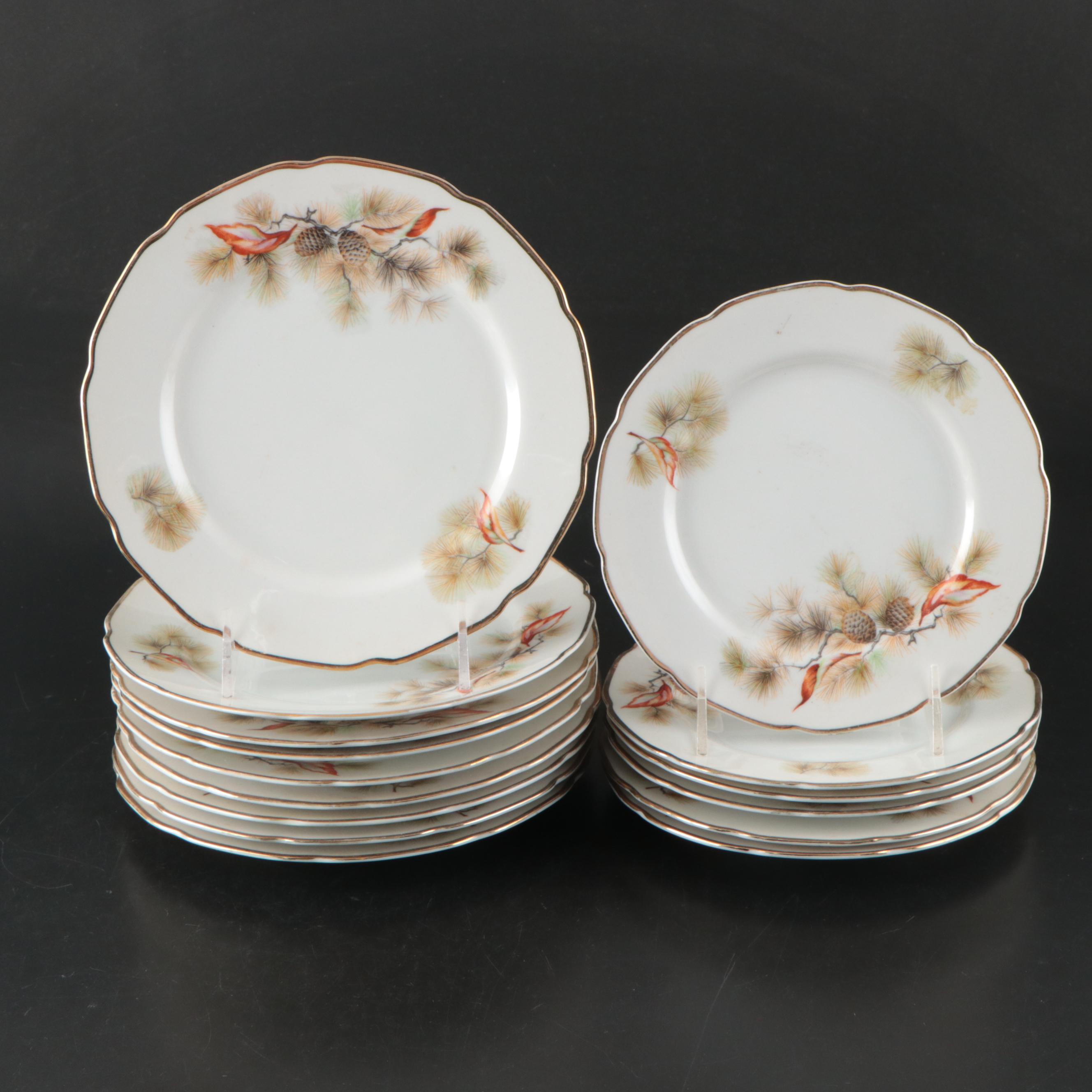 Hermann Ohme Dessert Set with Other Porcelain Plates