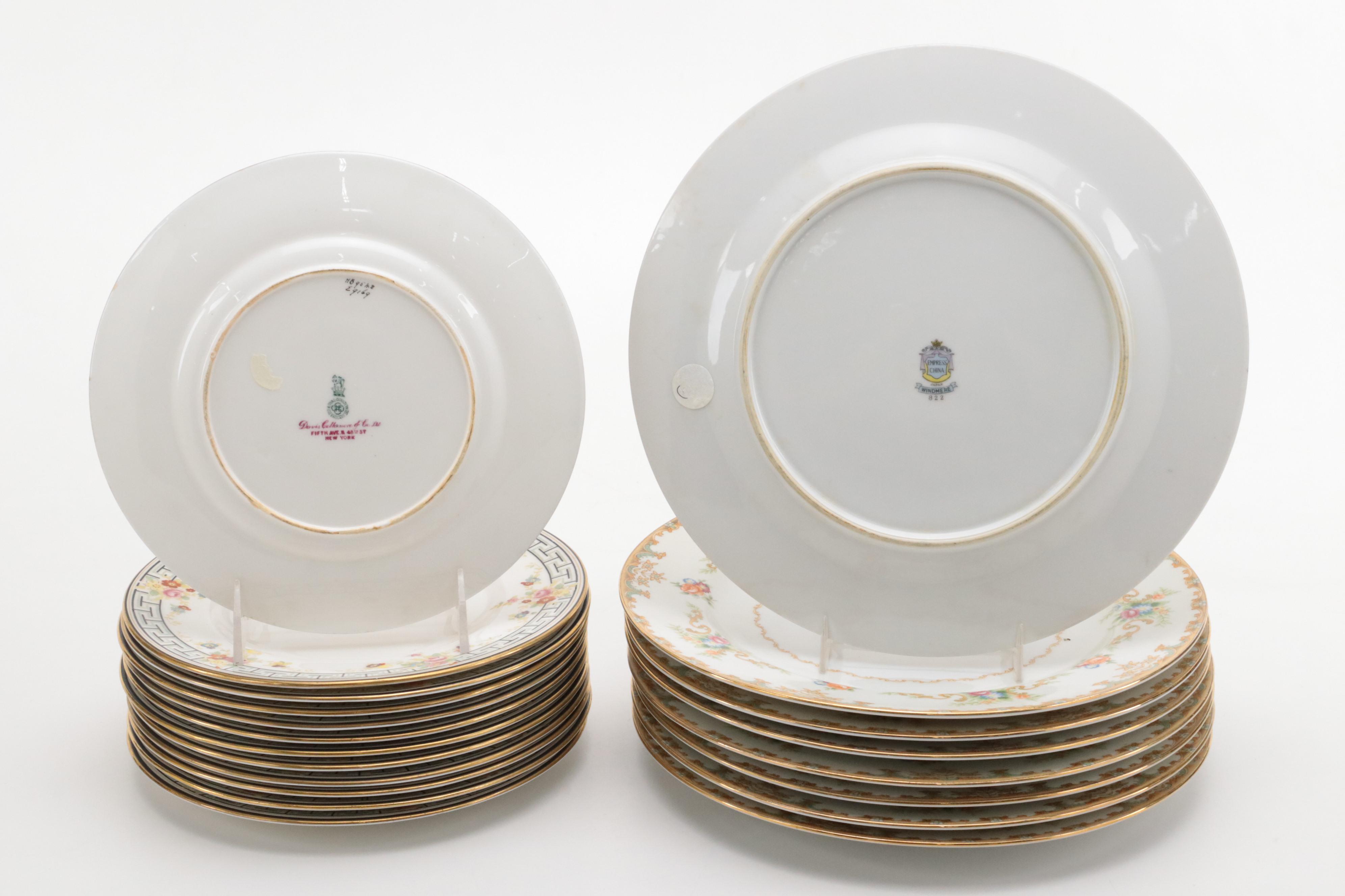 Empress "Windmere" Porcelain Dinner Plates with More Table Accessories