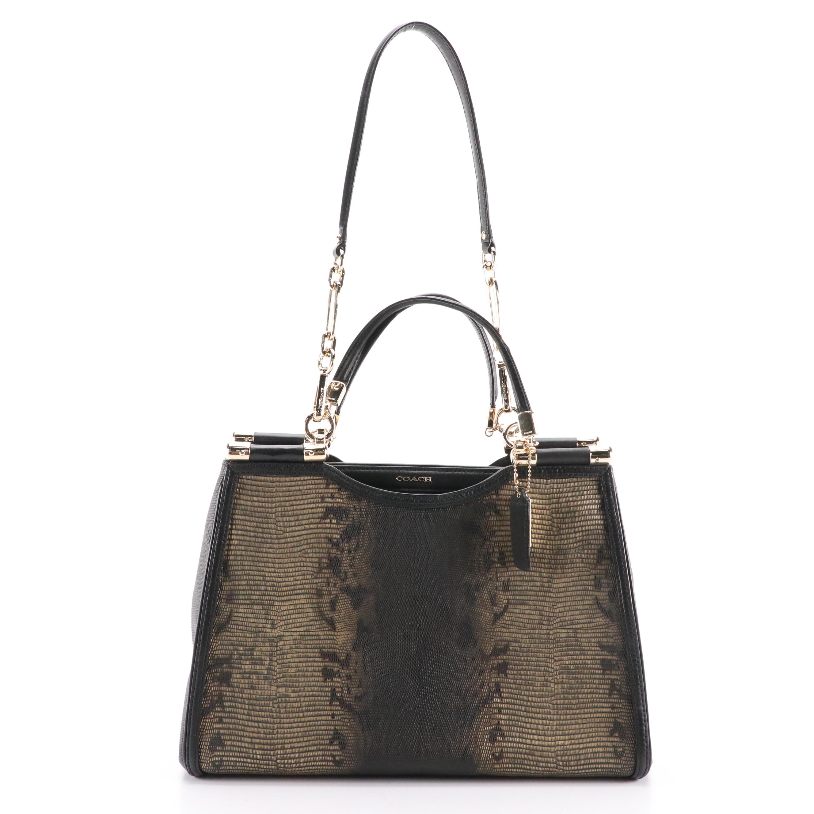 Coach Embossed Leather Madison Handbag 26763 and Kristin Satchel 16796