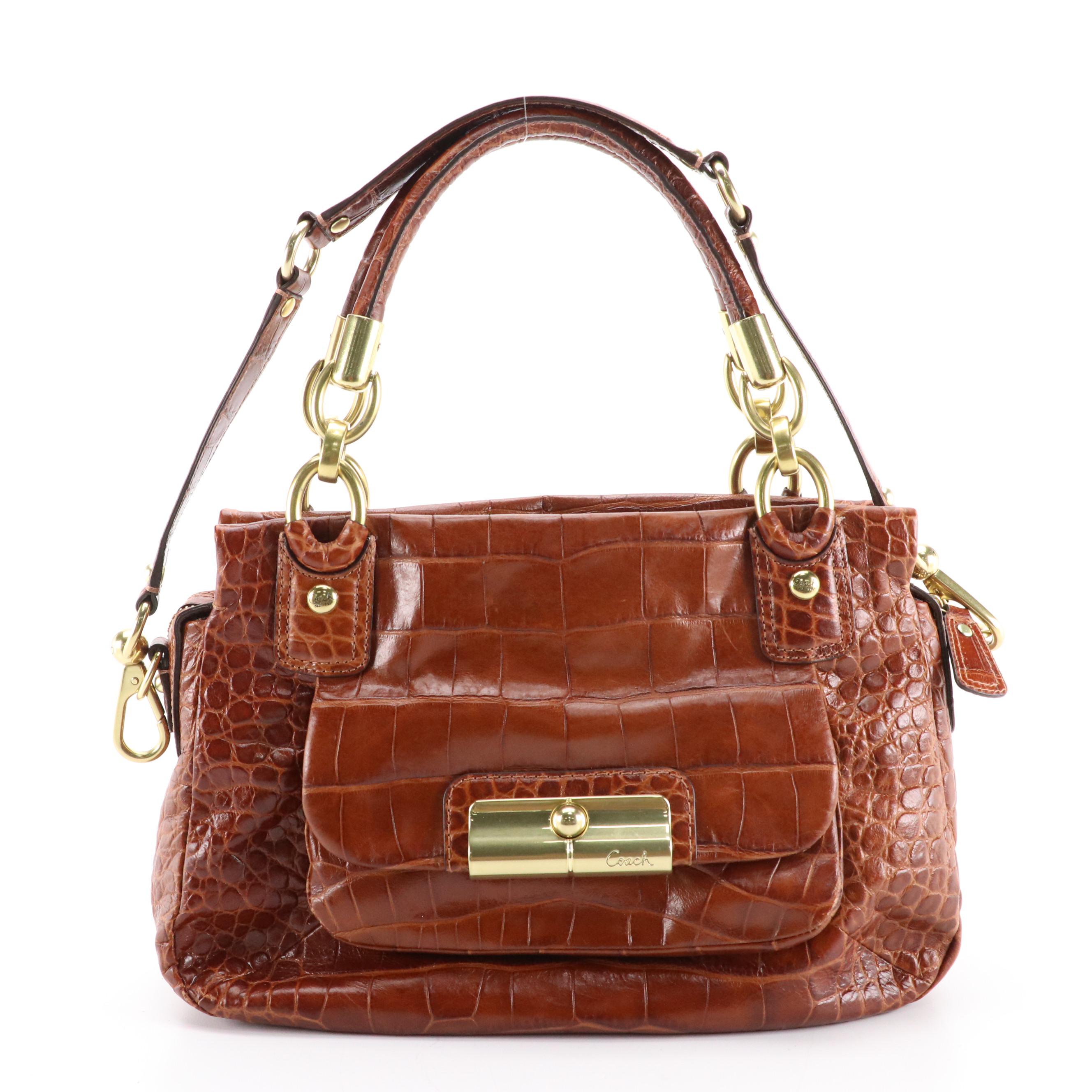 Coach Embossed Leather Madison Handbag 26763 and Kristin Satchel 16796