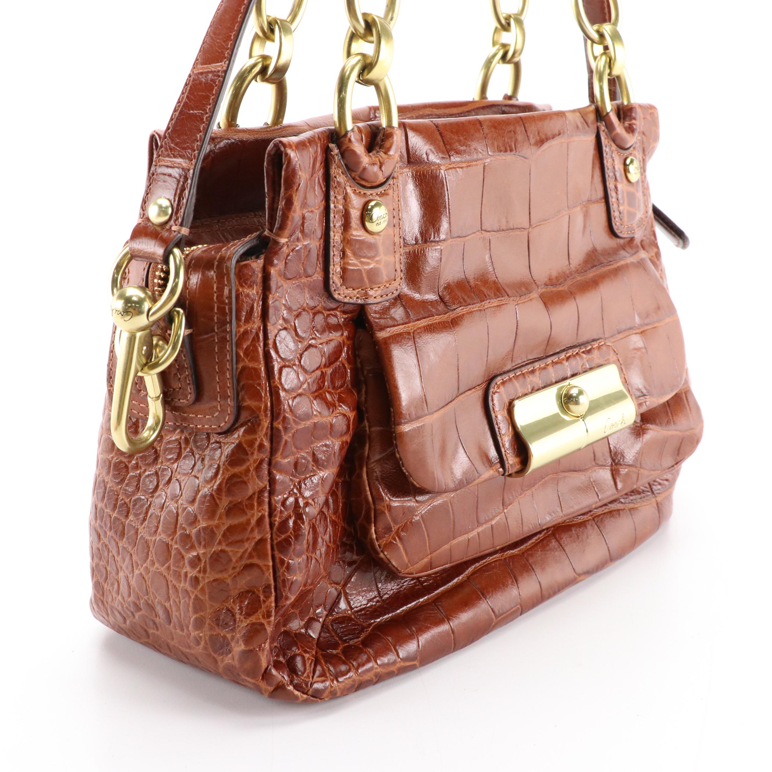 Coach Embossed Leather Madison Handbag 26763 and Kristin Satchel 16796