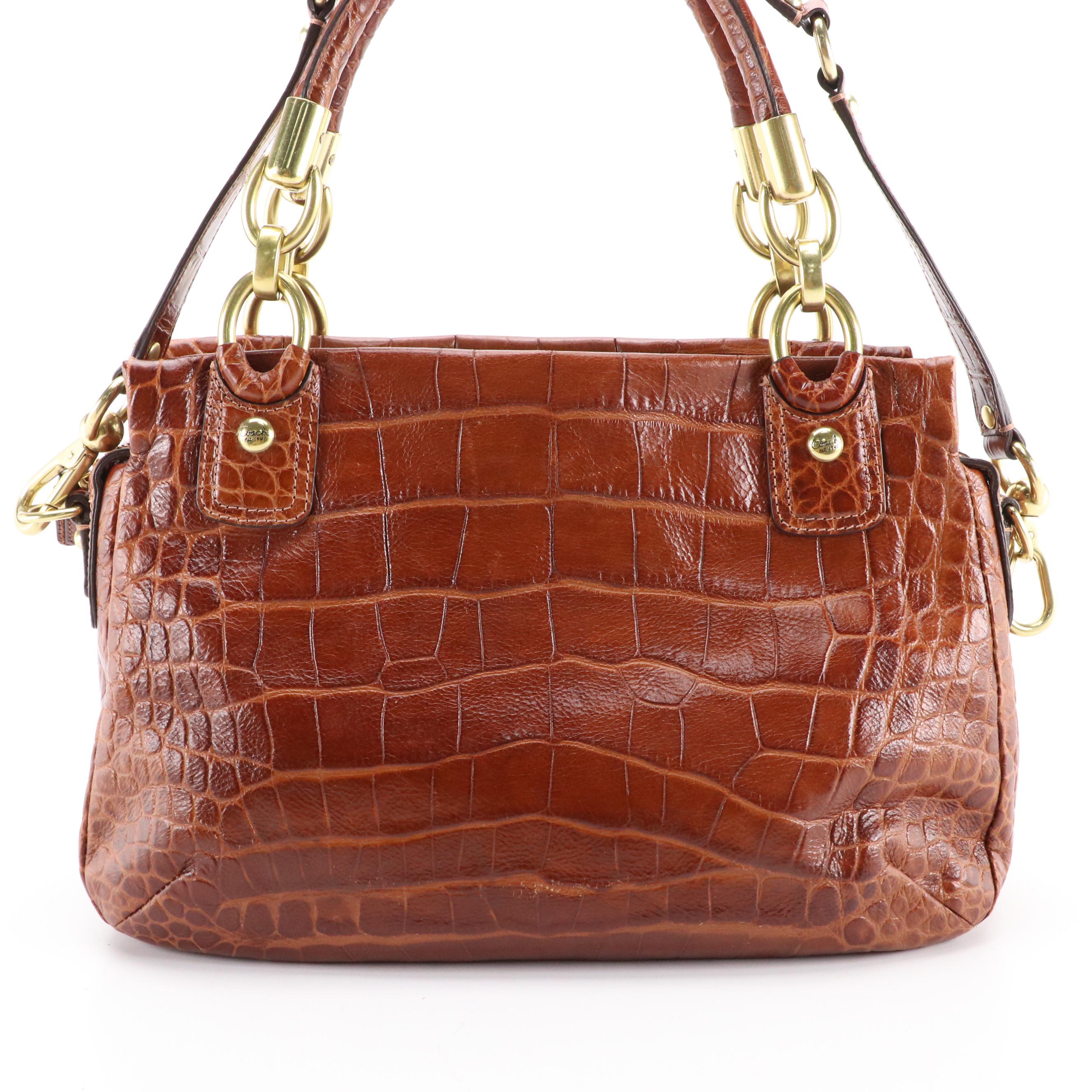 Coach Embossed Leather Madison Handbag 26763 and Kristin Satchel 16796