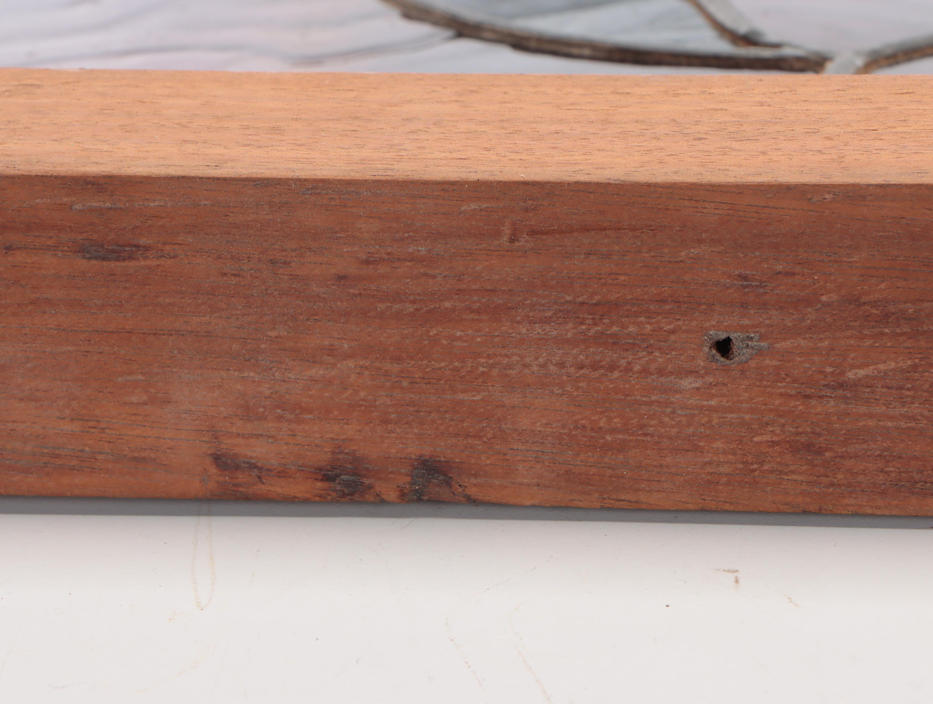 Hanging Stained Glass Panel in Wood Frame