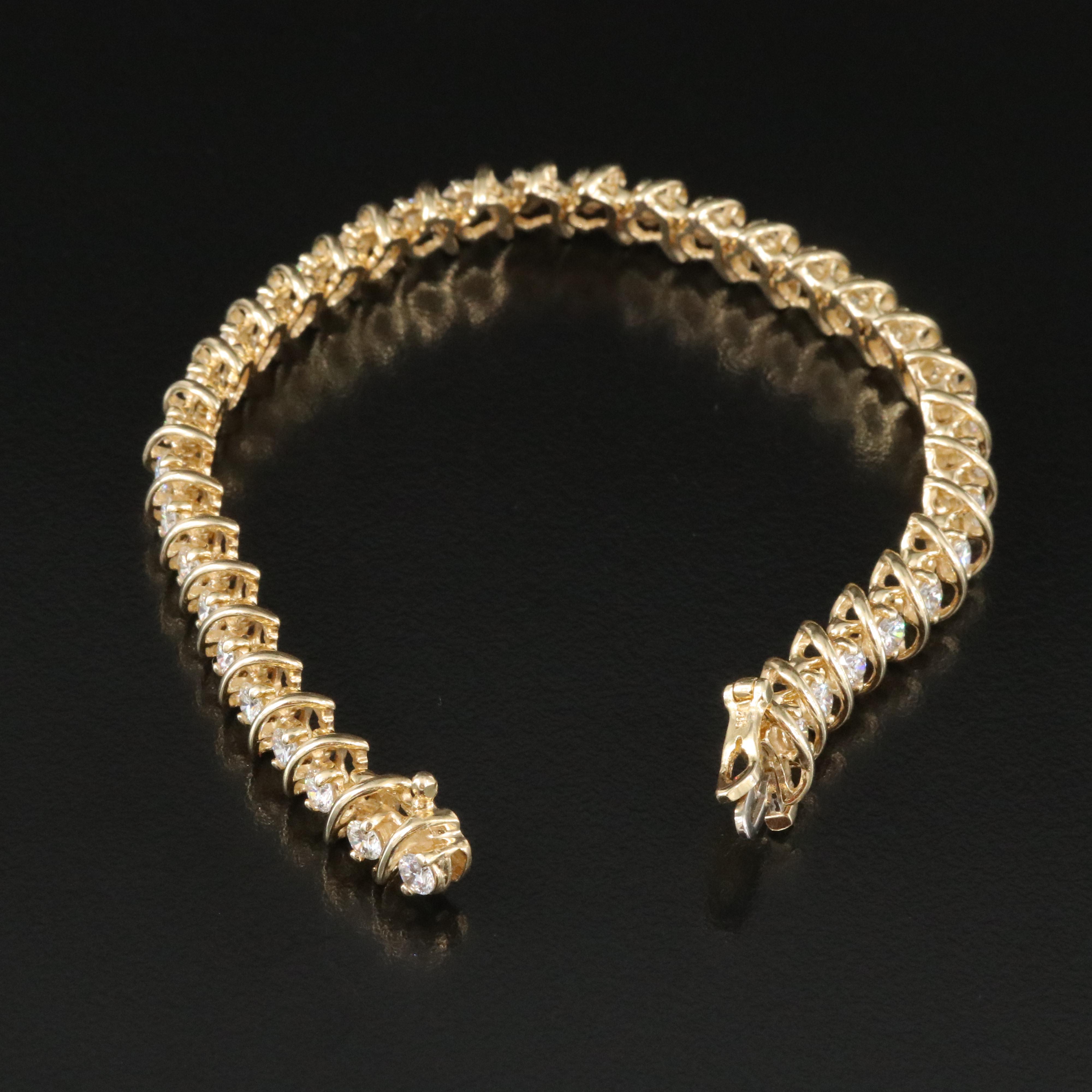 14K 5.22 CTW Diamond Bracelet