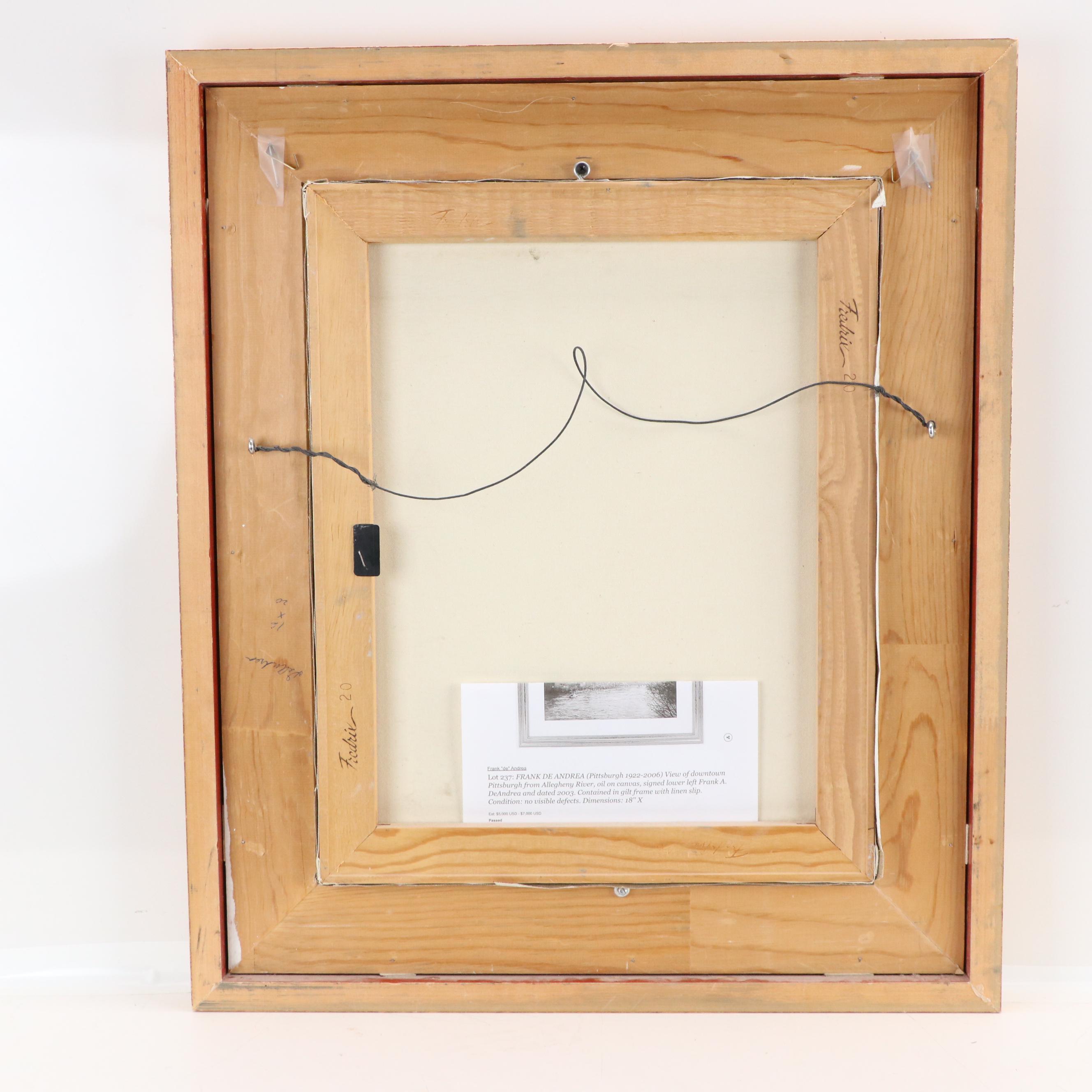 Frank de Andrea Oil Painting Portrait of Shaggy Dog, 1993