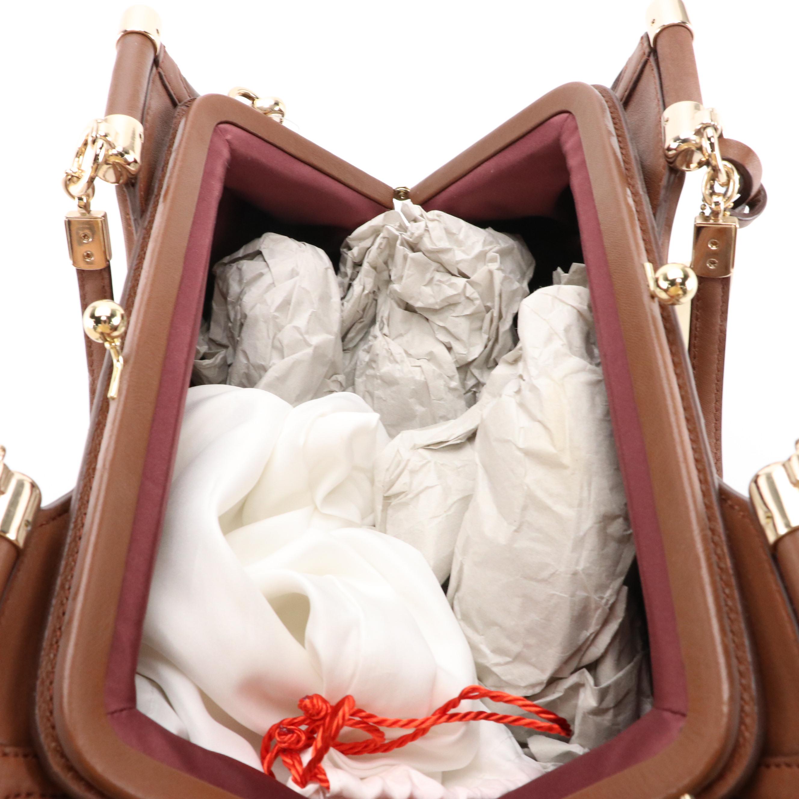 Coach Leather Maya Shoulder Bag, Brown Croc Embossed Madison Carrie Satchel