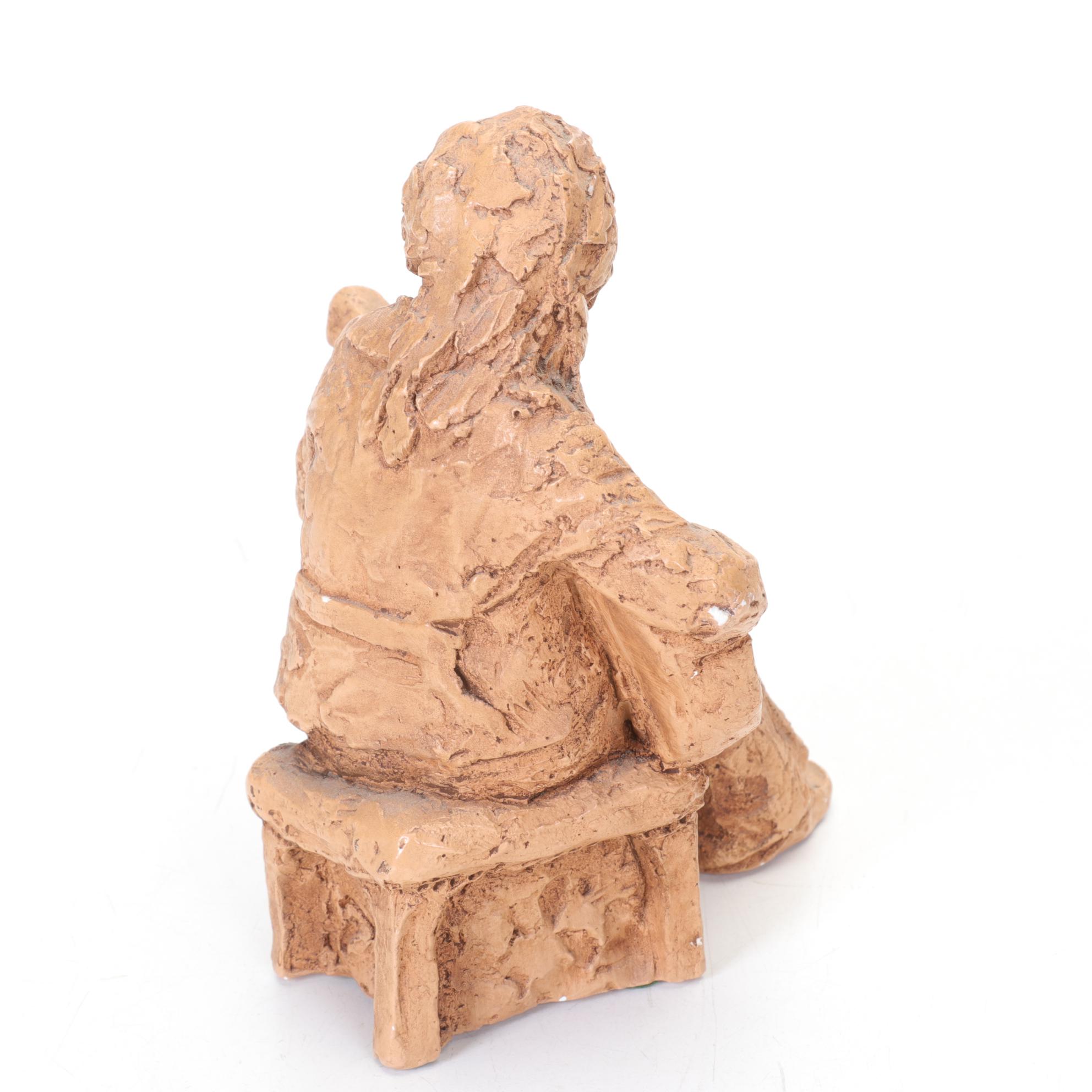 Abbey Press Resin Sculptures Including Boy Playing Guitar, 1970s