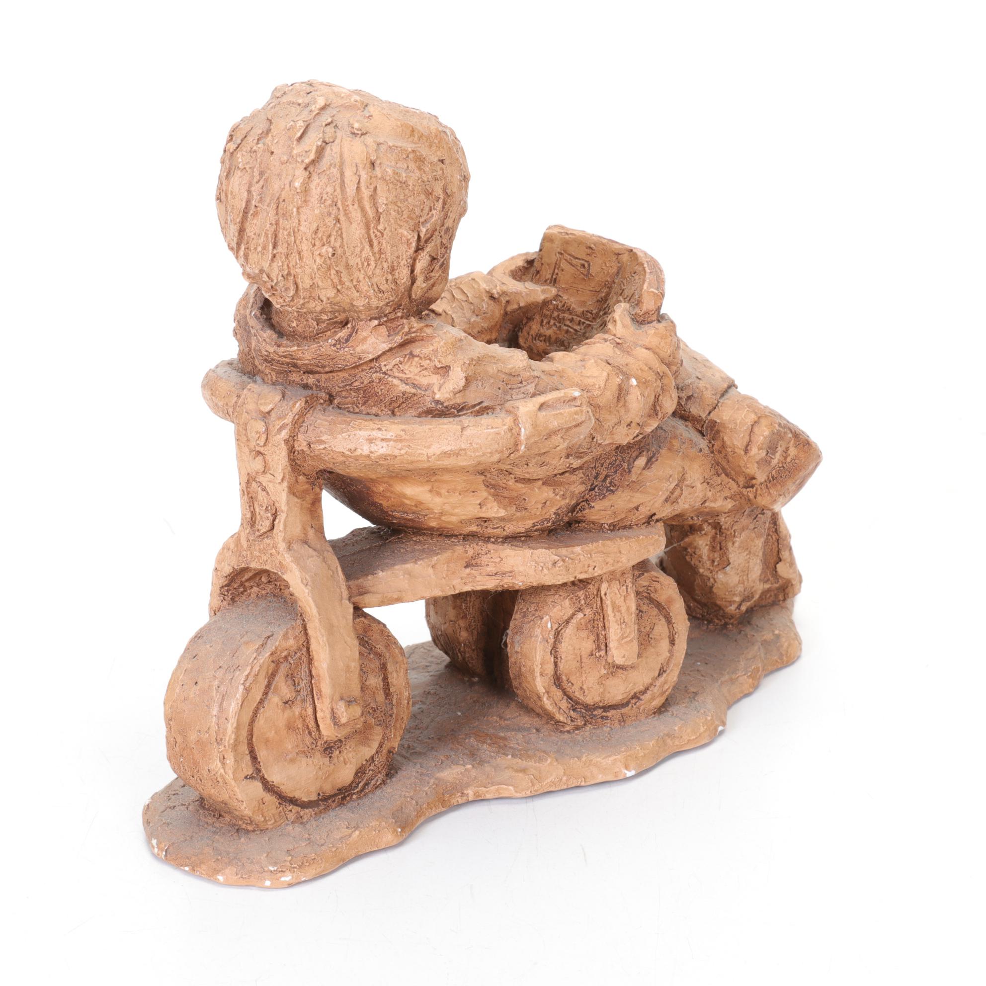 Abbey Press Resin Sculptures Including Boy Playing Guitar, 1970s