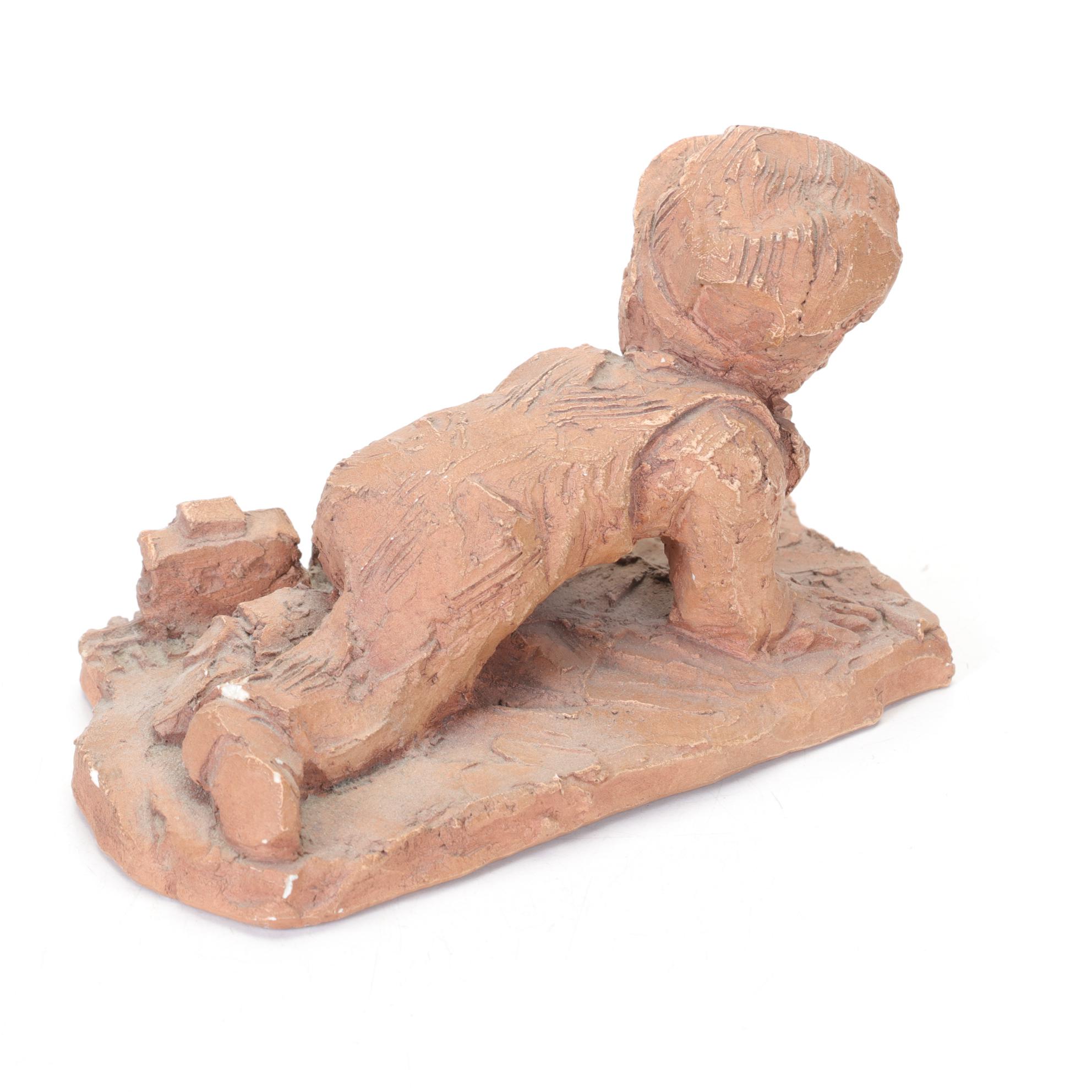 Abbey Press Resin Sculptures Including Boy Playing Guitar, 1970s
