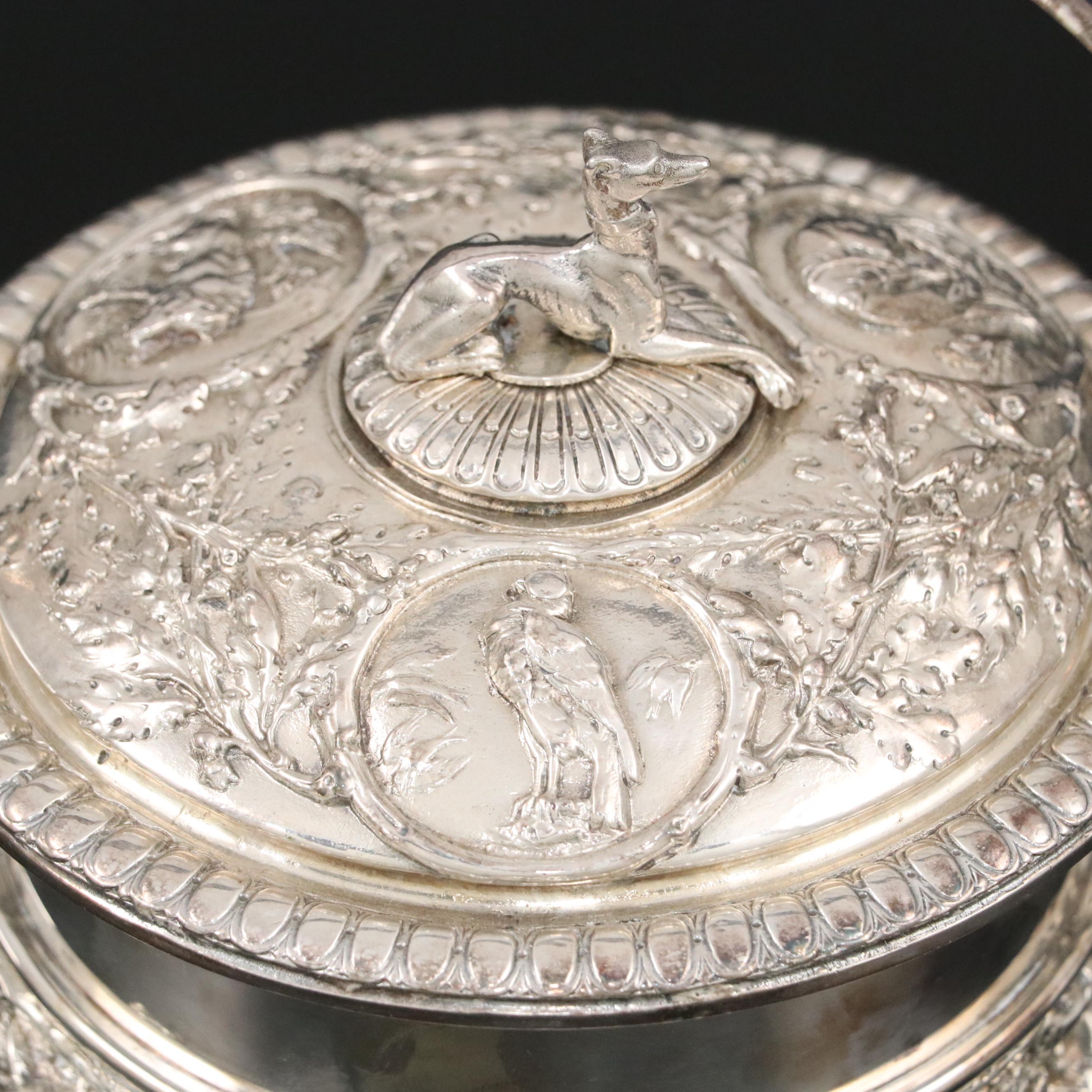 Victorian Silver Plate Repoussé Barrel, Late 19th/Early 20th Century