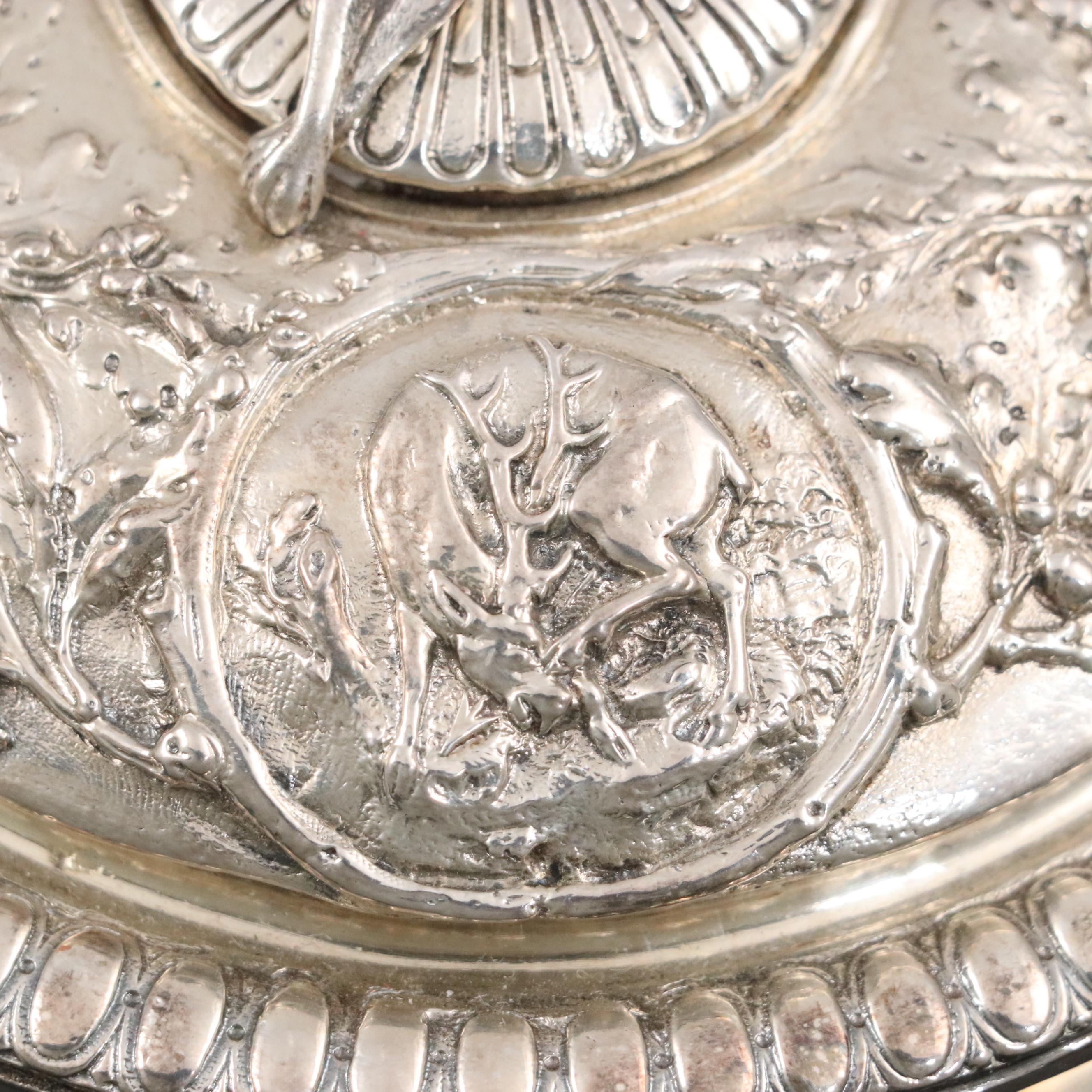 Victorian Silver Plate Repoussé Barrel, Late 19th/Early 20th Century