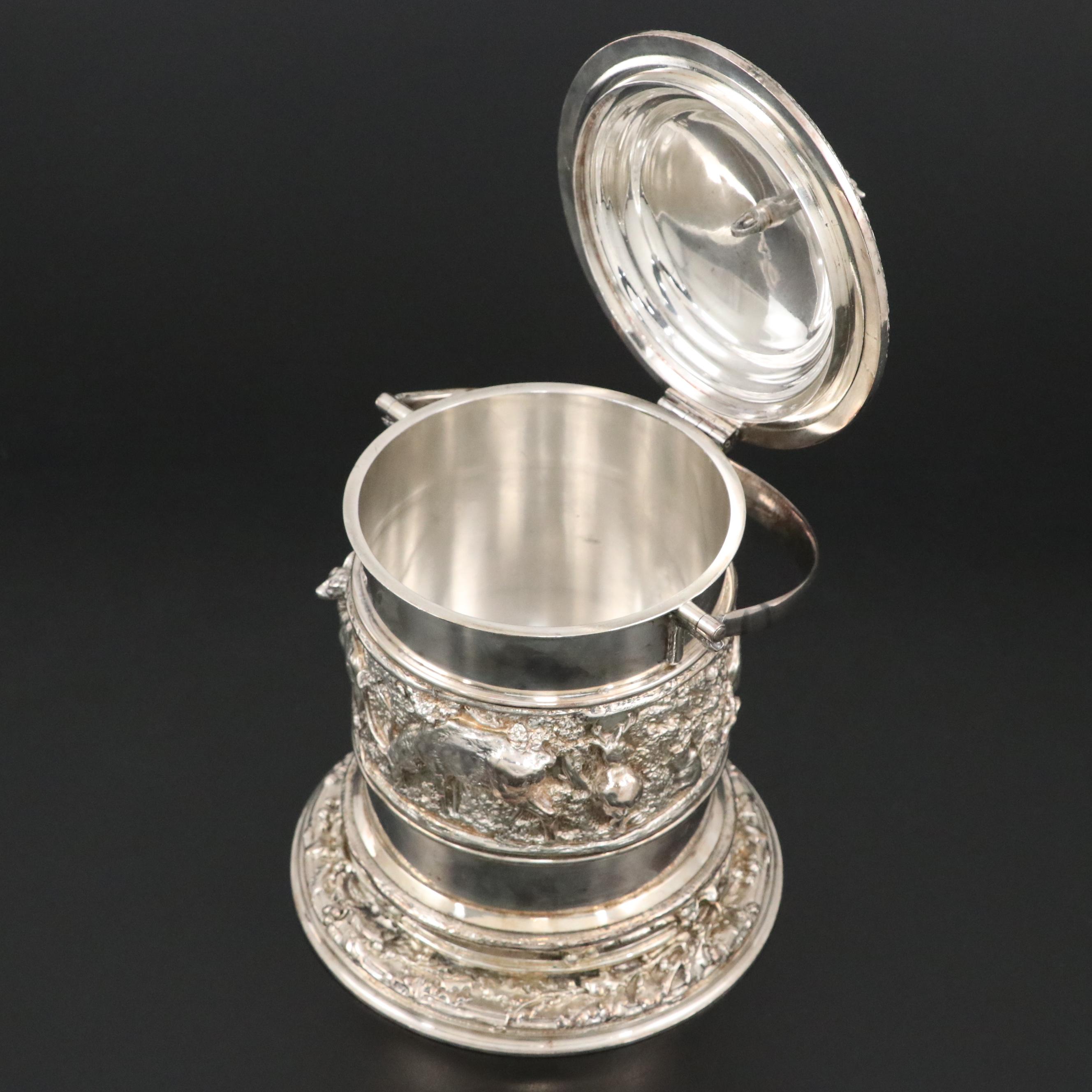 Victorian Silver Plate Repoussé Barrel, Late 19th/Early 20th Century