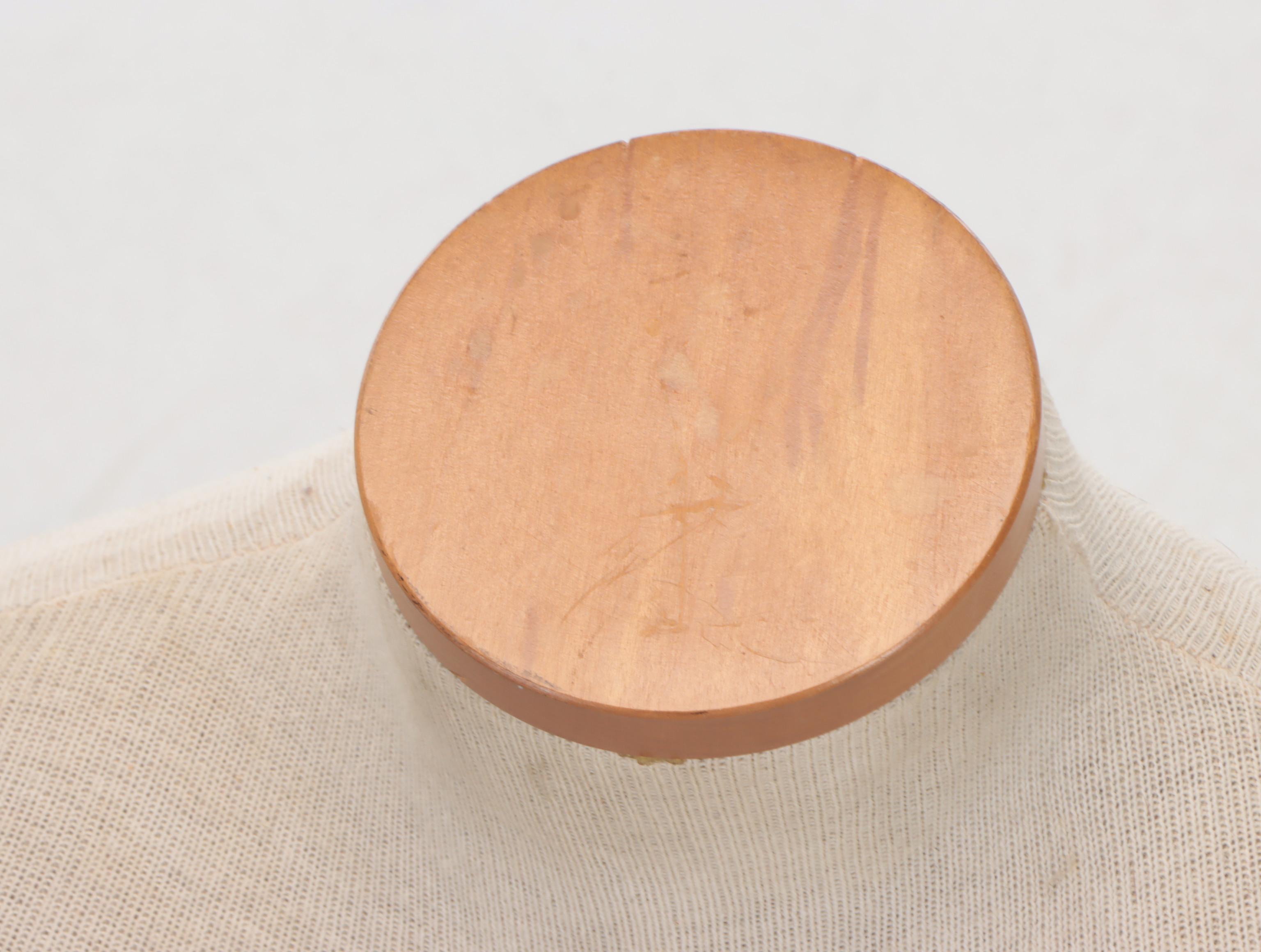 Foam, Fabric, and Wood Torso Mannequin and Dress Form