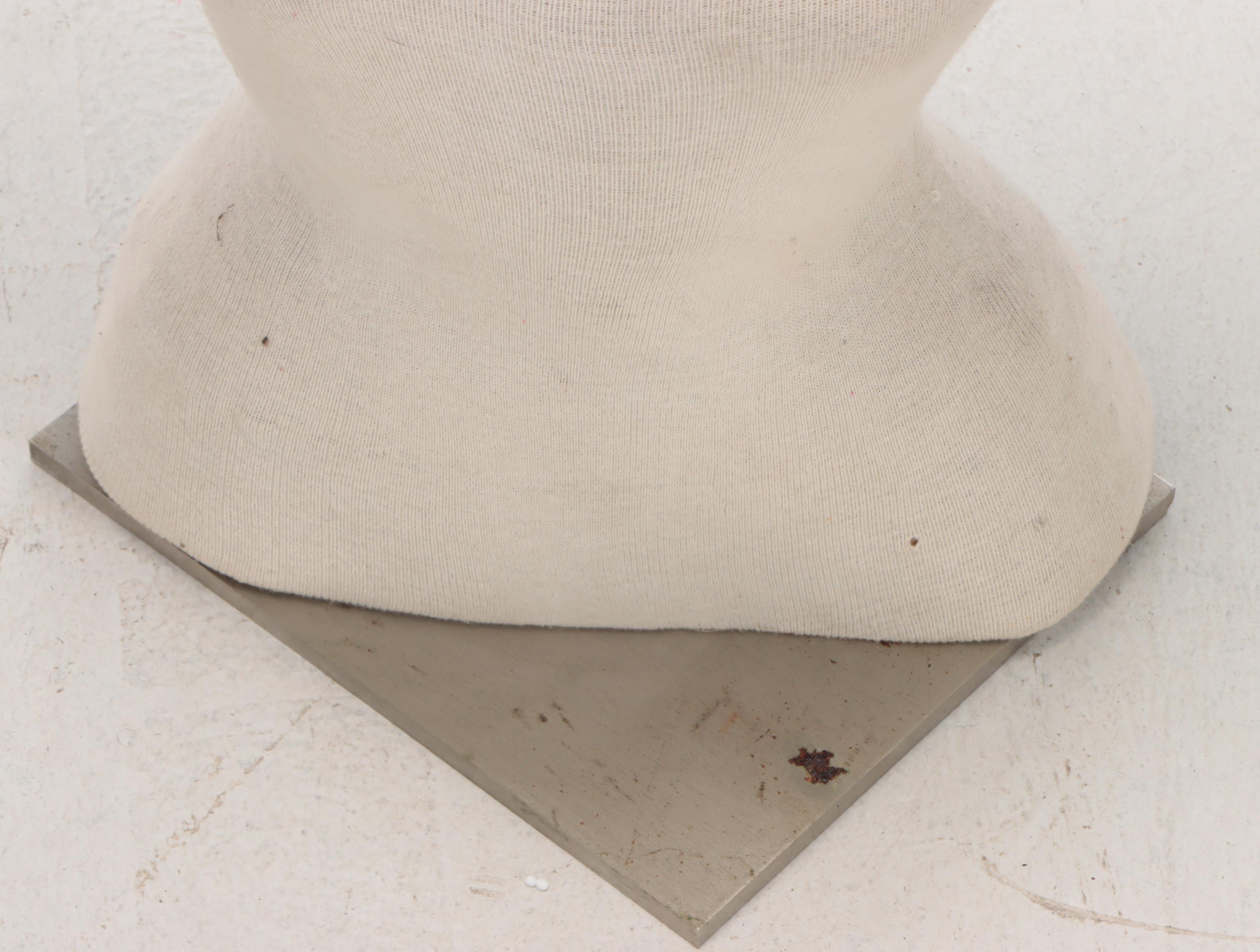 Foam, Fabric, and Wood Torso Mannequin and Dress Form