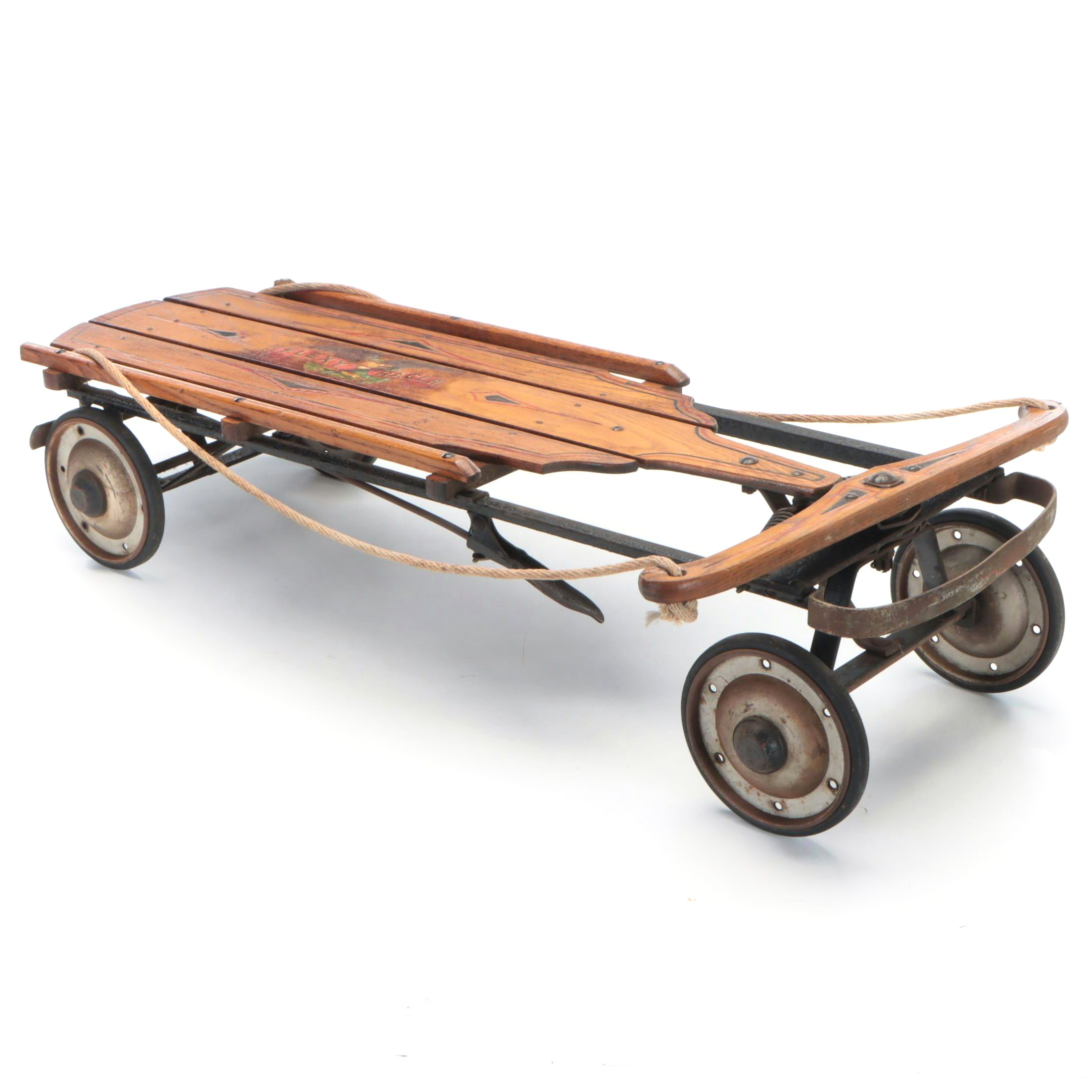 S.L. Allen & Co. Finished Wood and Metal Toboggan