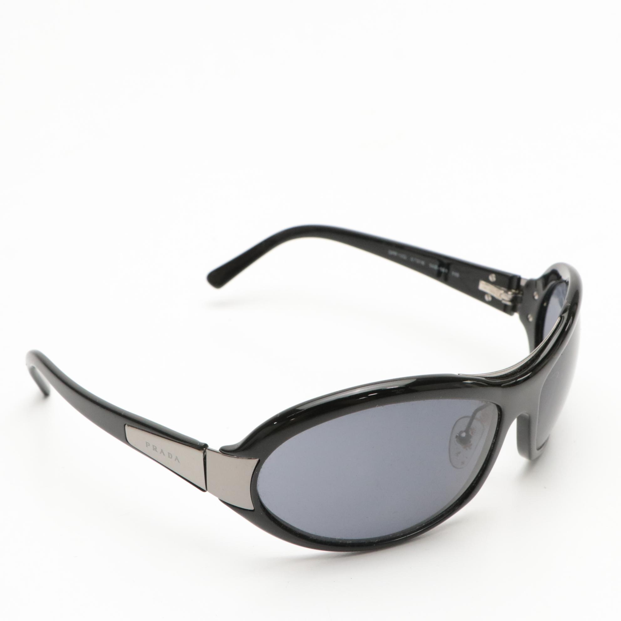 Prada SPR10G Wrap Sunglasses with Case