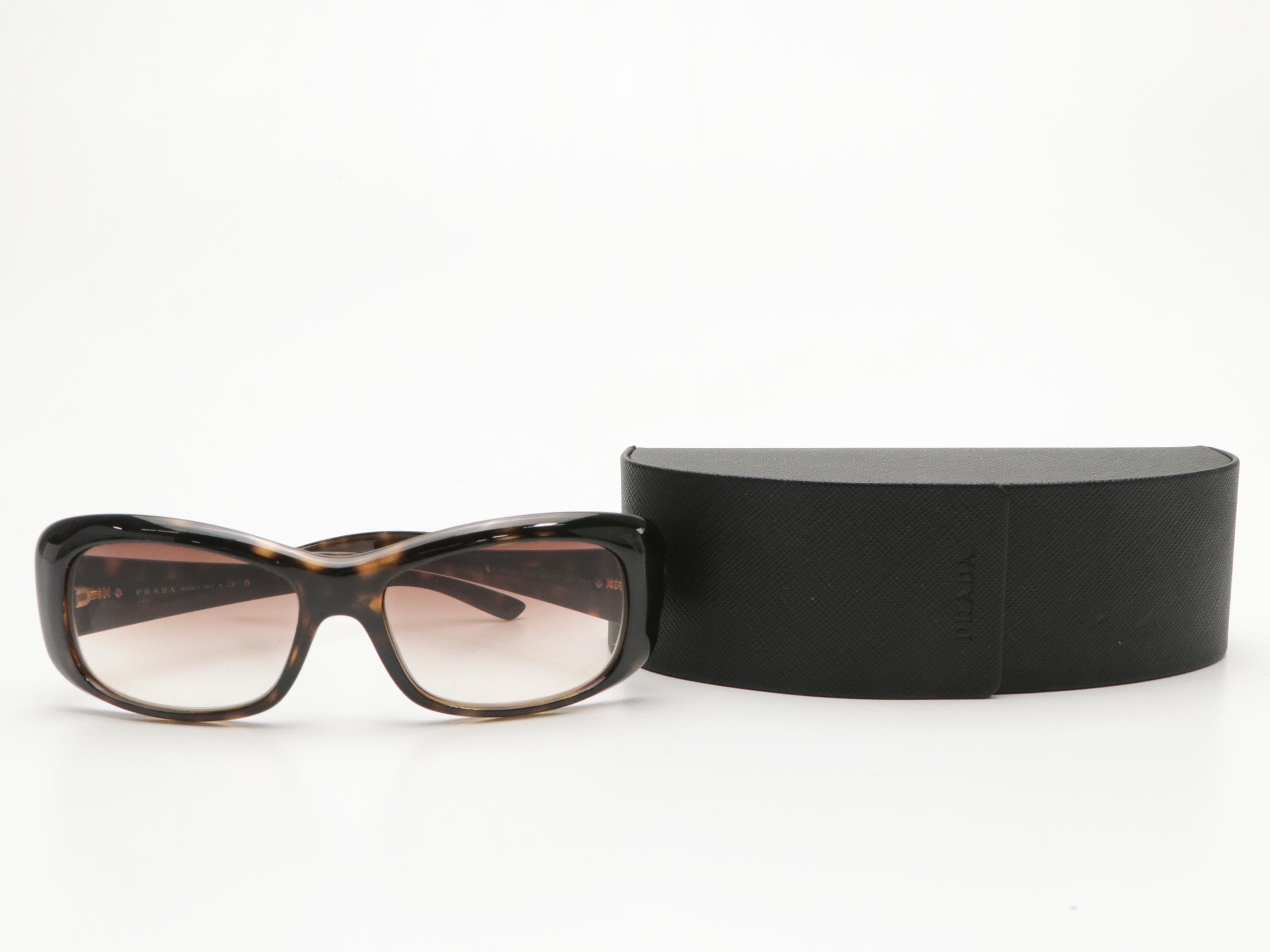 Prada SPR04L Prescription Rectangular Sunglasses with Case