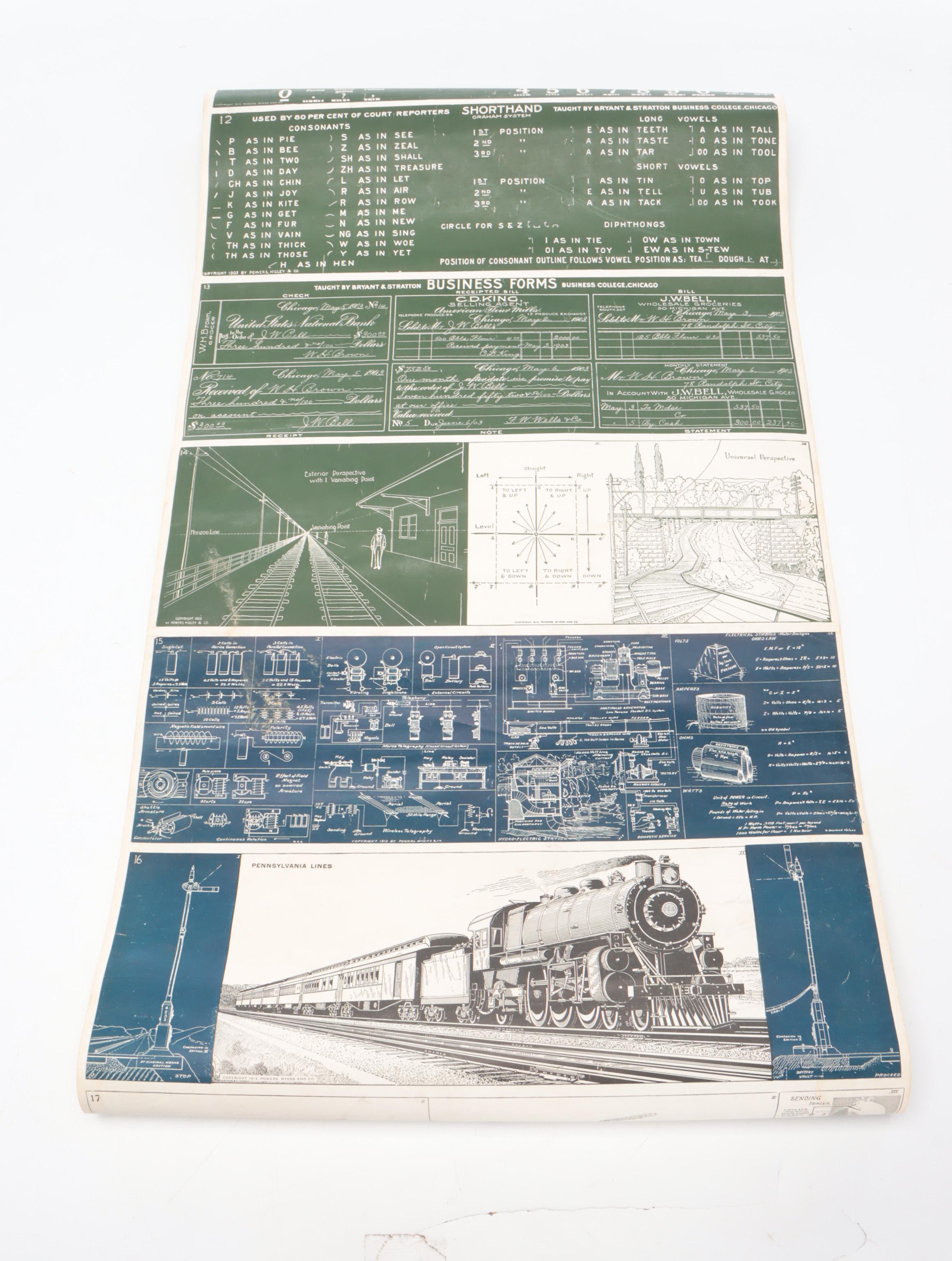 Bryant & Stratton Sheet Music and Alphabet Poster