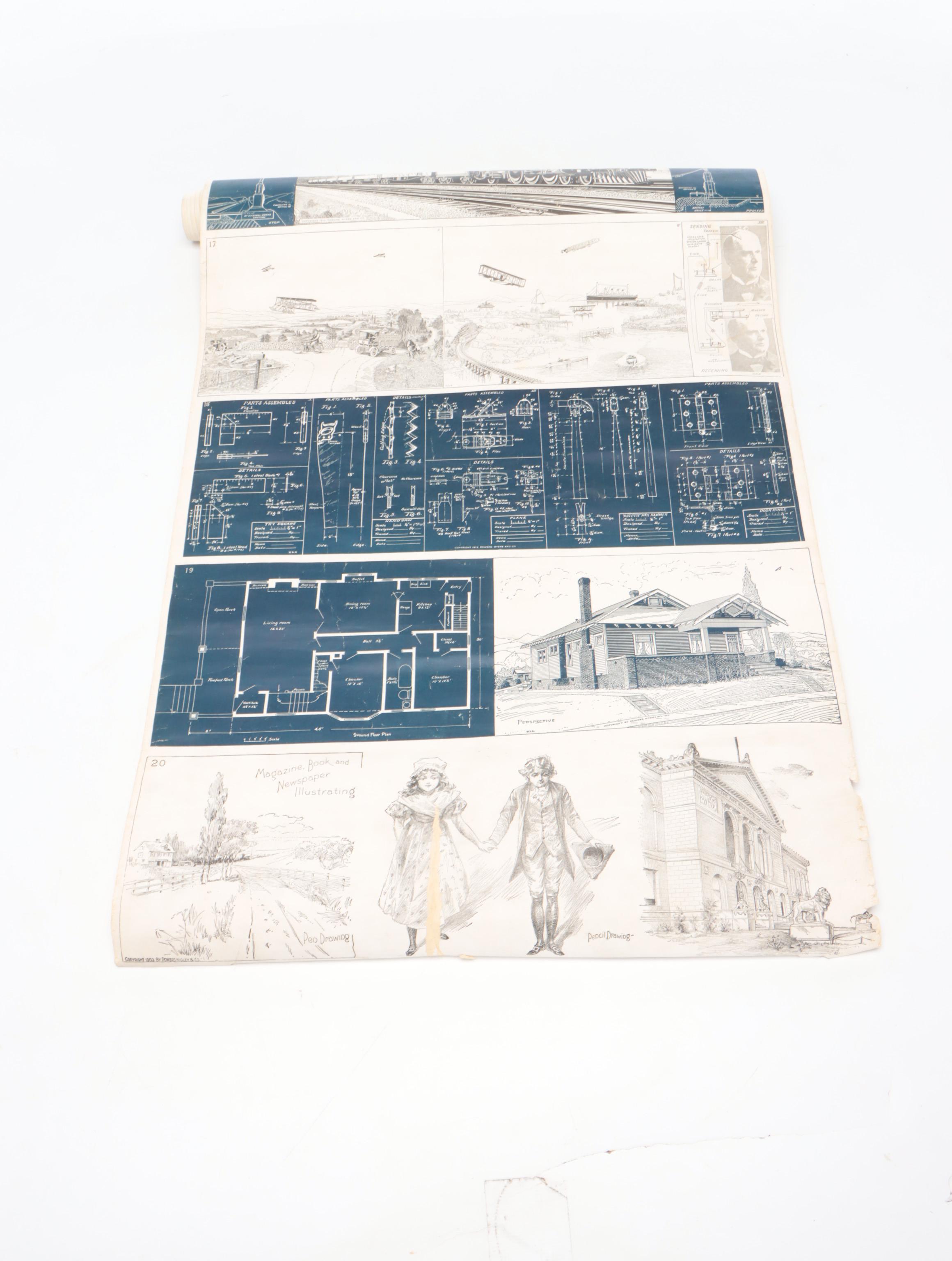 Bryant & Stratton Sheet Music and Alphabet Poster